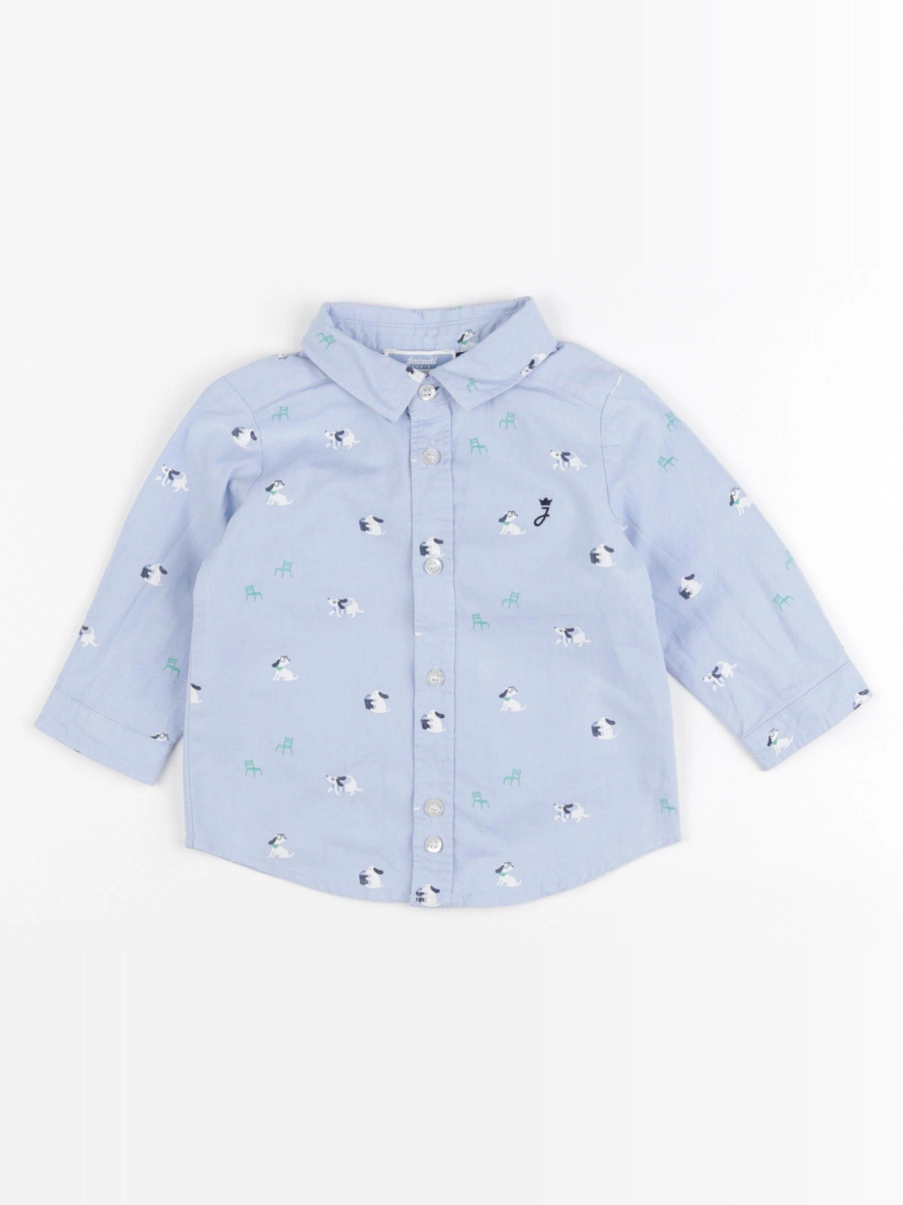 Jacadi - chemise bleu - 6 mois