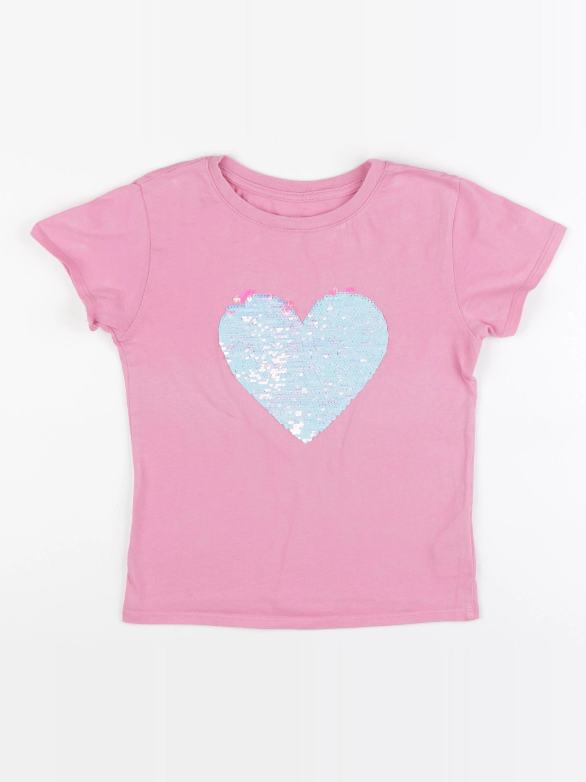 H&M - tee-shirt rose - 6/8 ans