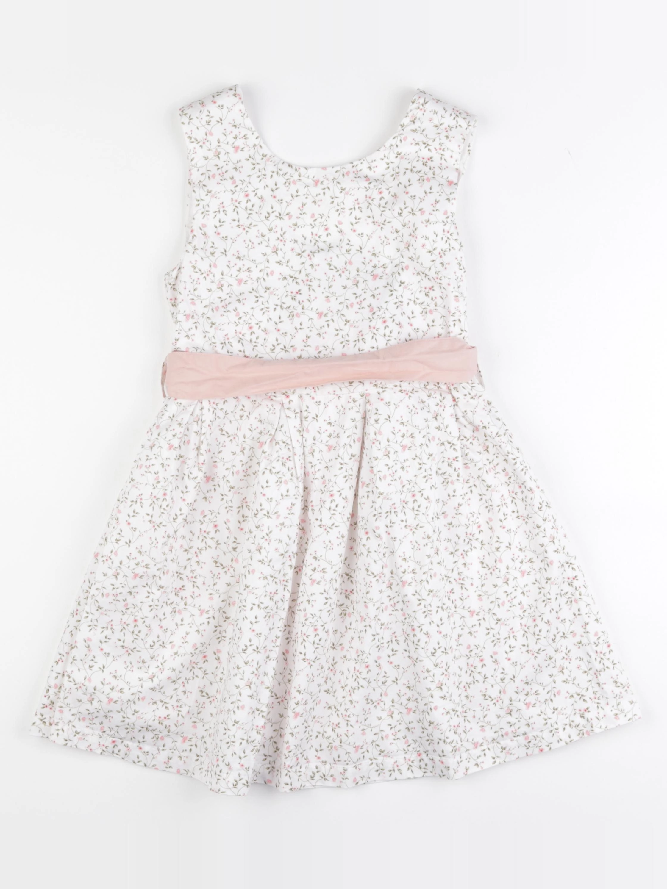 Vertbaudet - robe blanc, rose - 8 ans