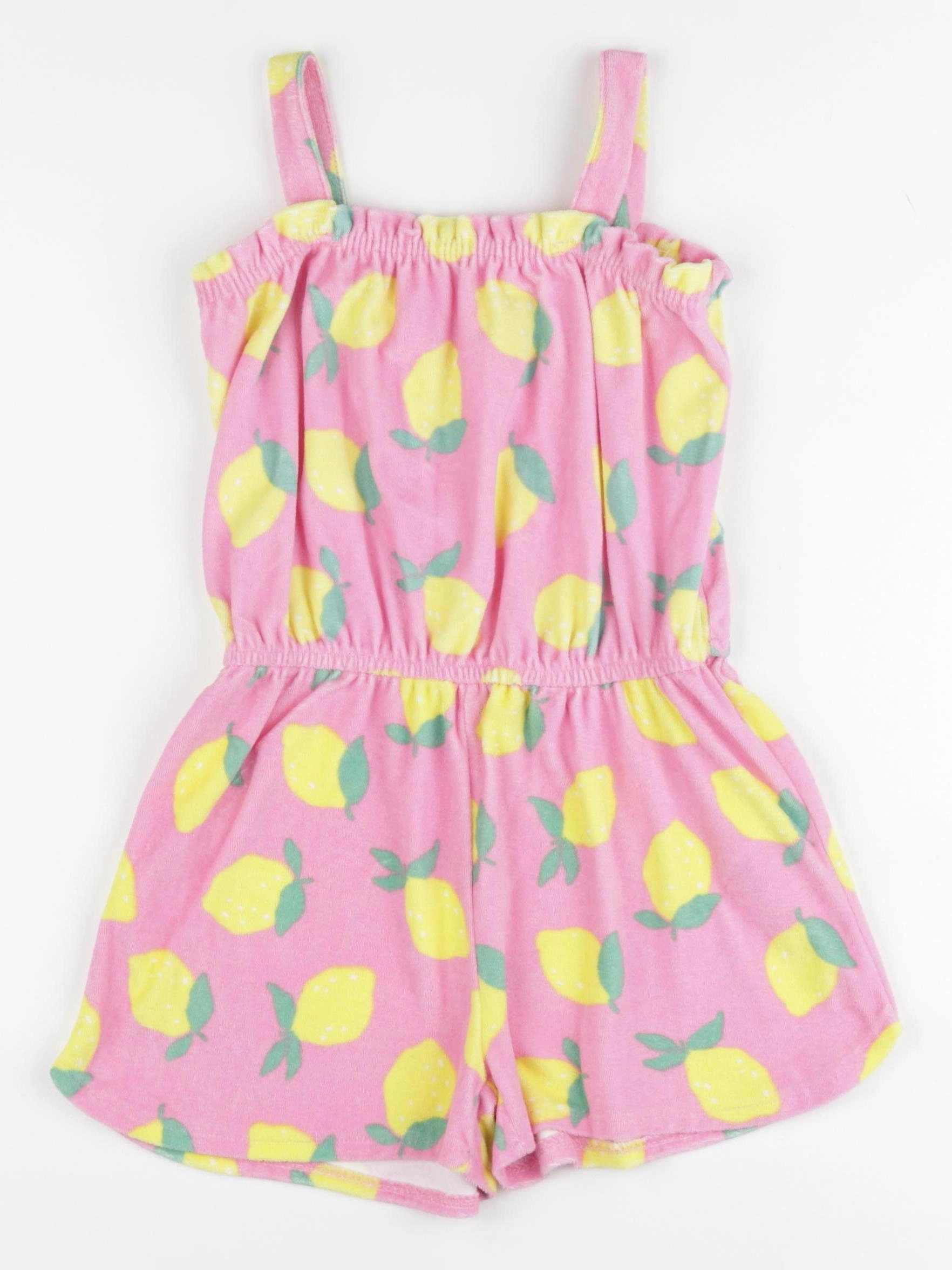 H&M - combinaison jaune, rose - 6/7 ans