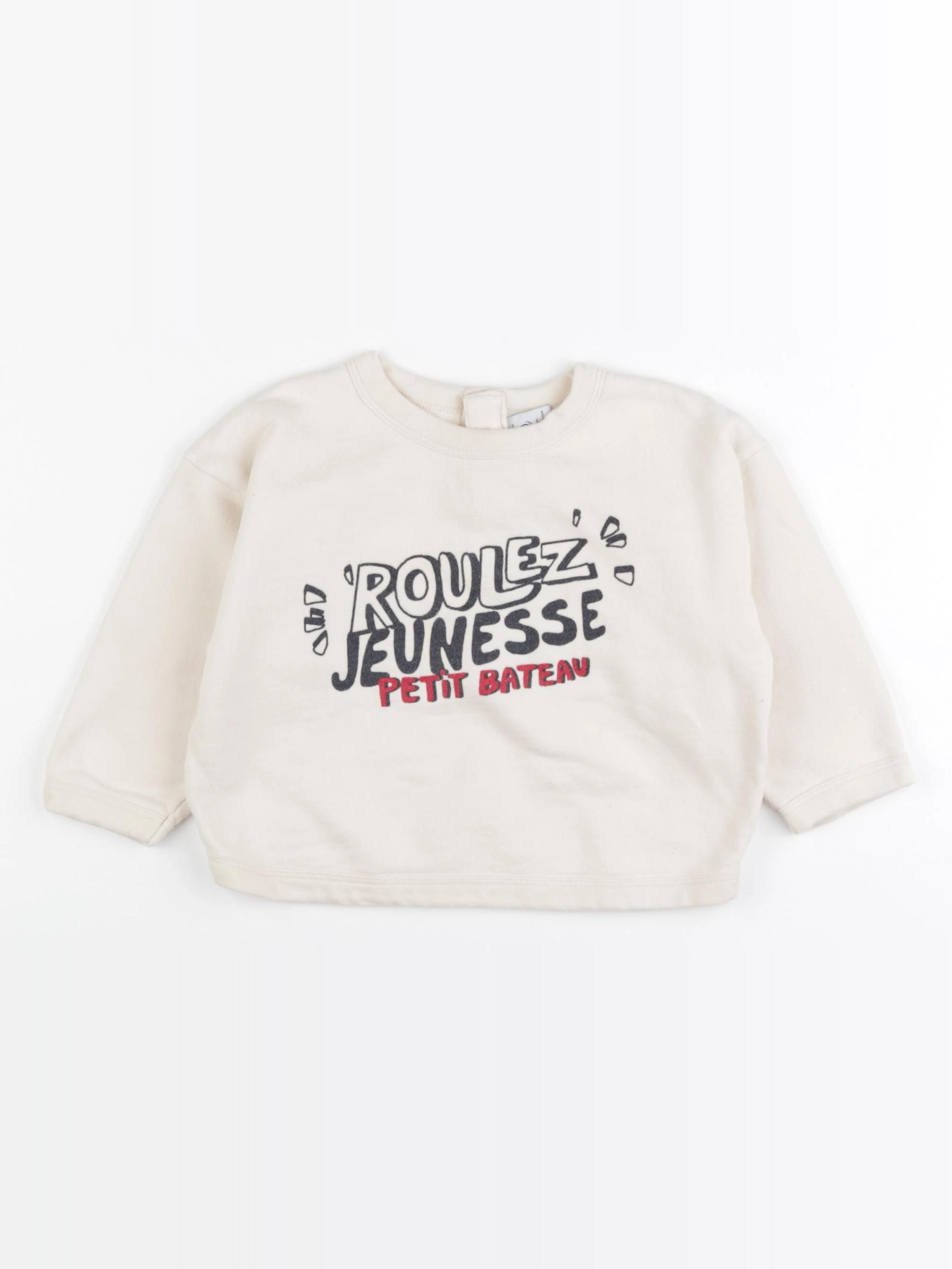Petit Bateau - sweat beige - 24 mois