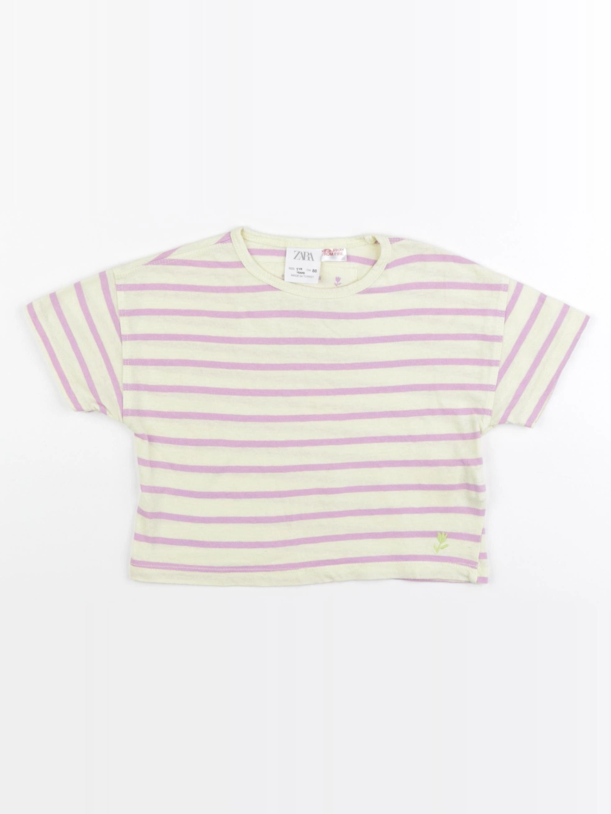 Zara - tee-shirt jaune - 18 mois