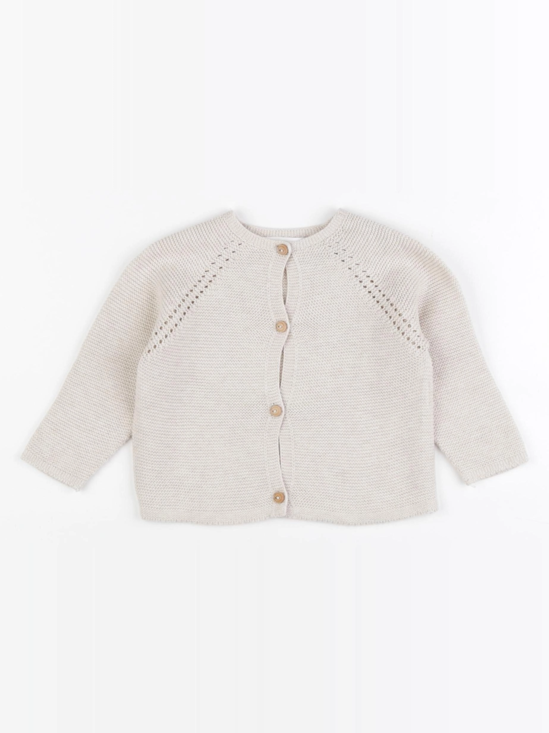 Zara - gilet beige - 6/9 mois