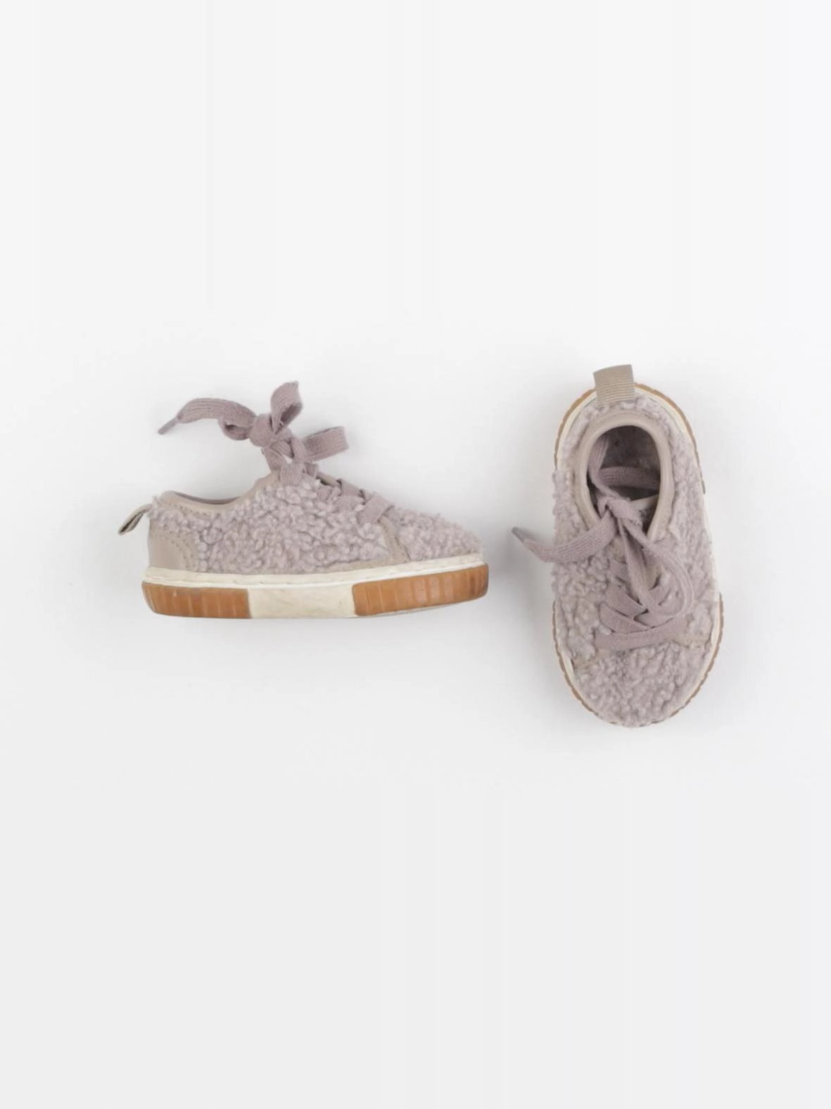 Zara - tennis à scratch/ lacets violet - pointure 18