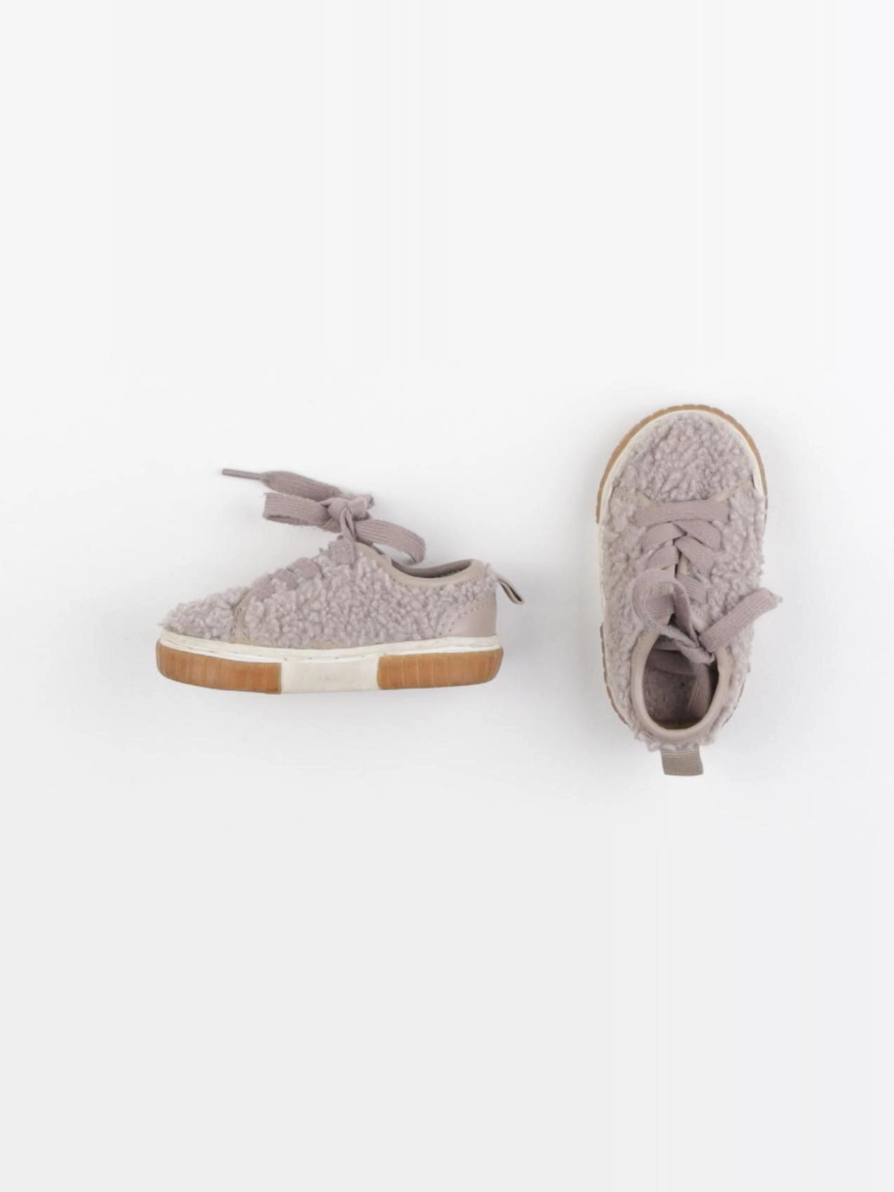 Zara - tennis à scratch/ lacets violet - pointure 18
