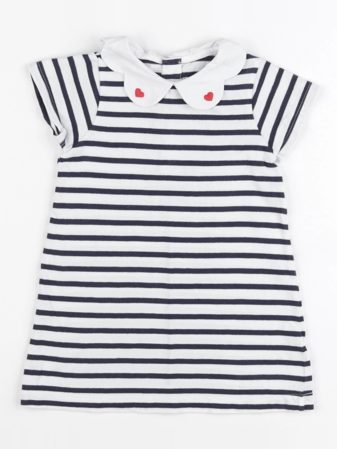 Jacadi - robe blanc, bleu - 24 mois