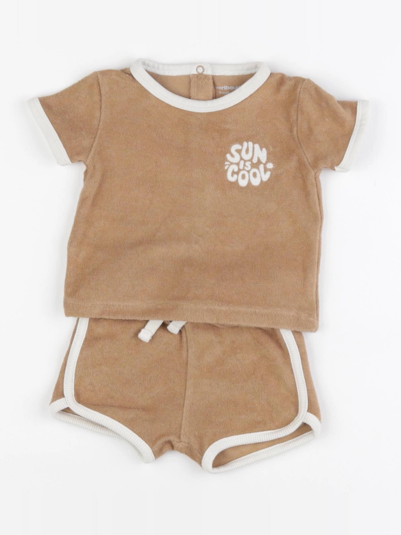 Vertbaudet - ensemble marron - 3 mois