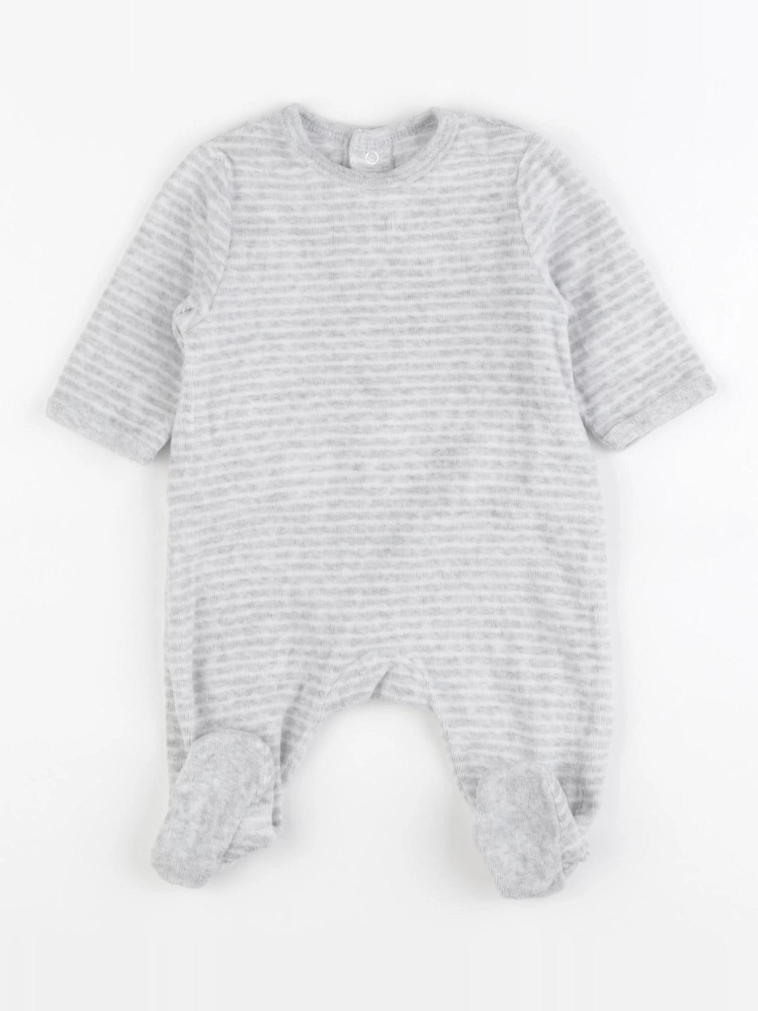 La Redoute - pyjama velours gris - 1 mois