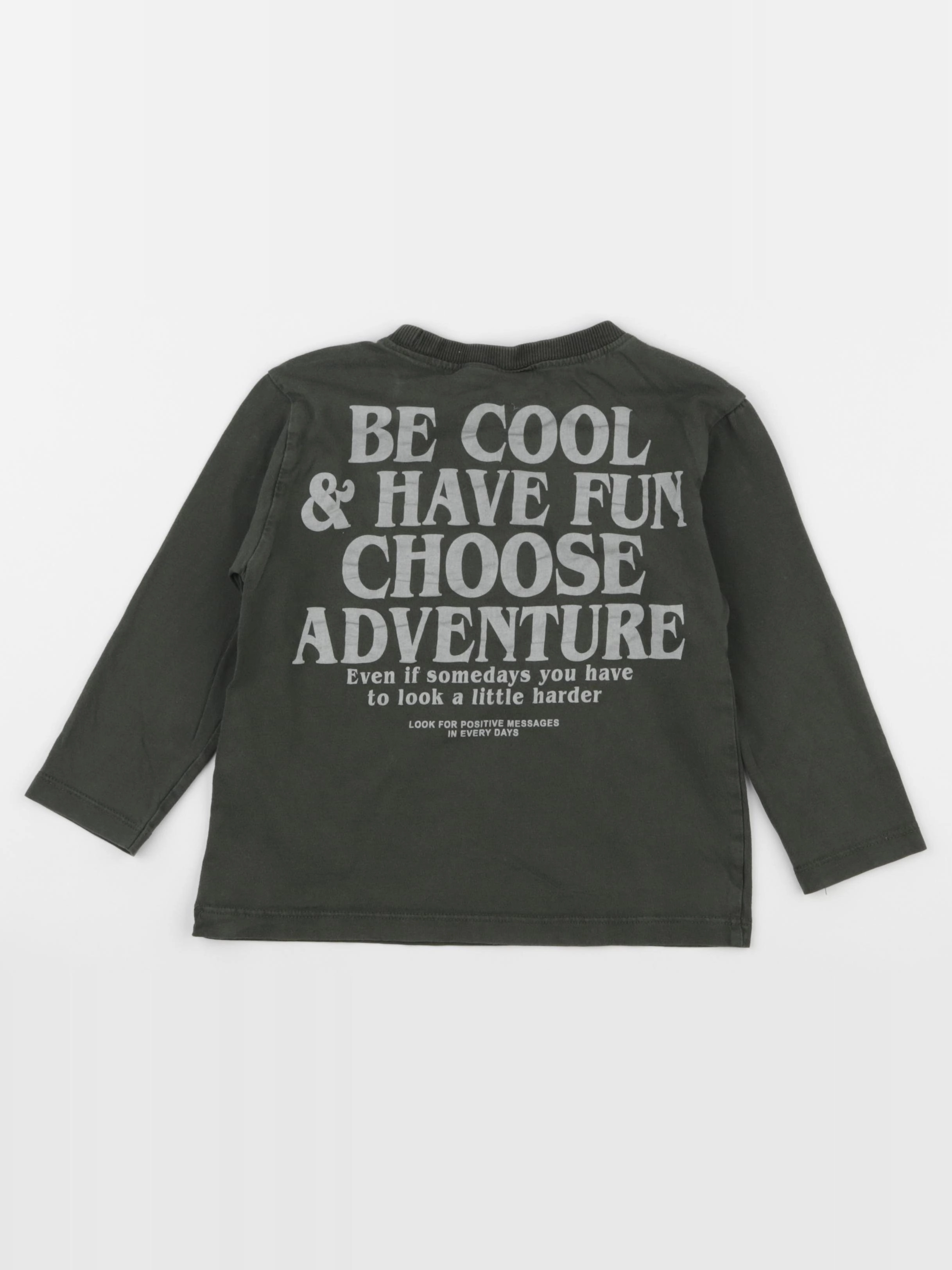 Zara - tee-shirt imprimé au dos vert - 3/4 ans