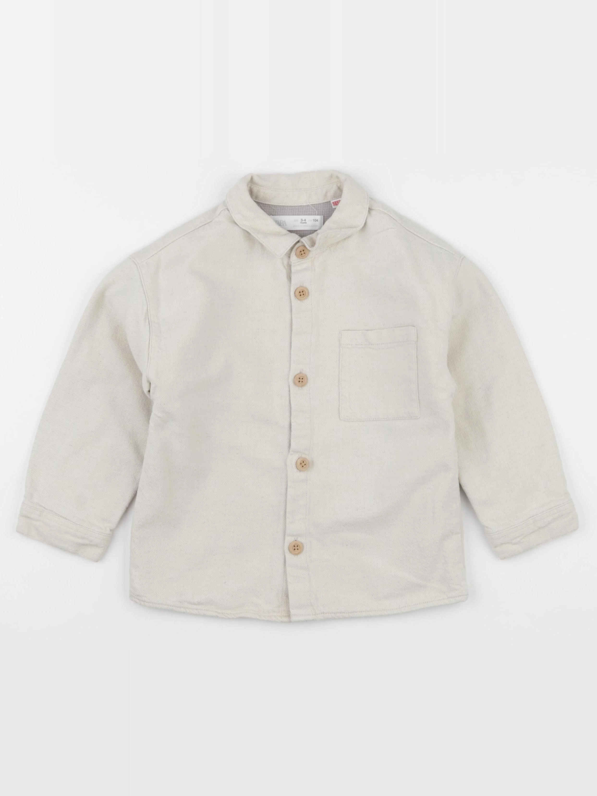 Zara - veste imprimé au dos beige - 3/4 ans