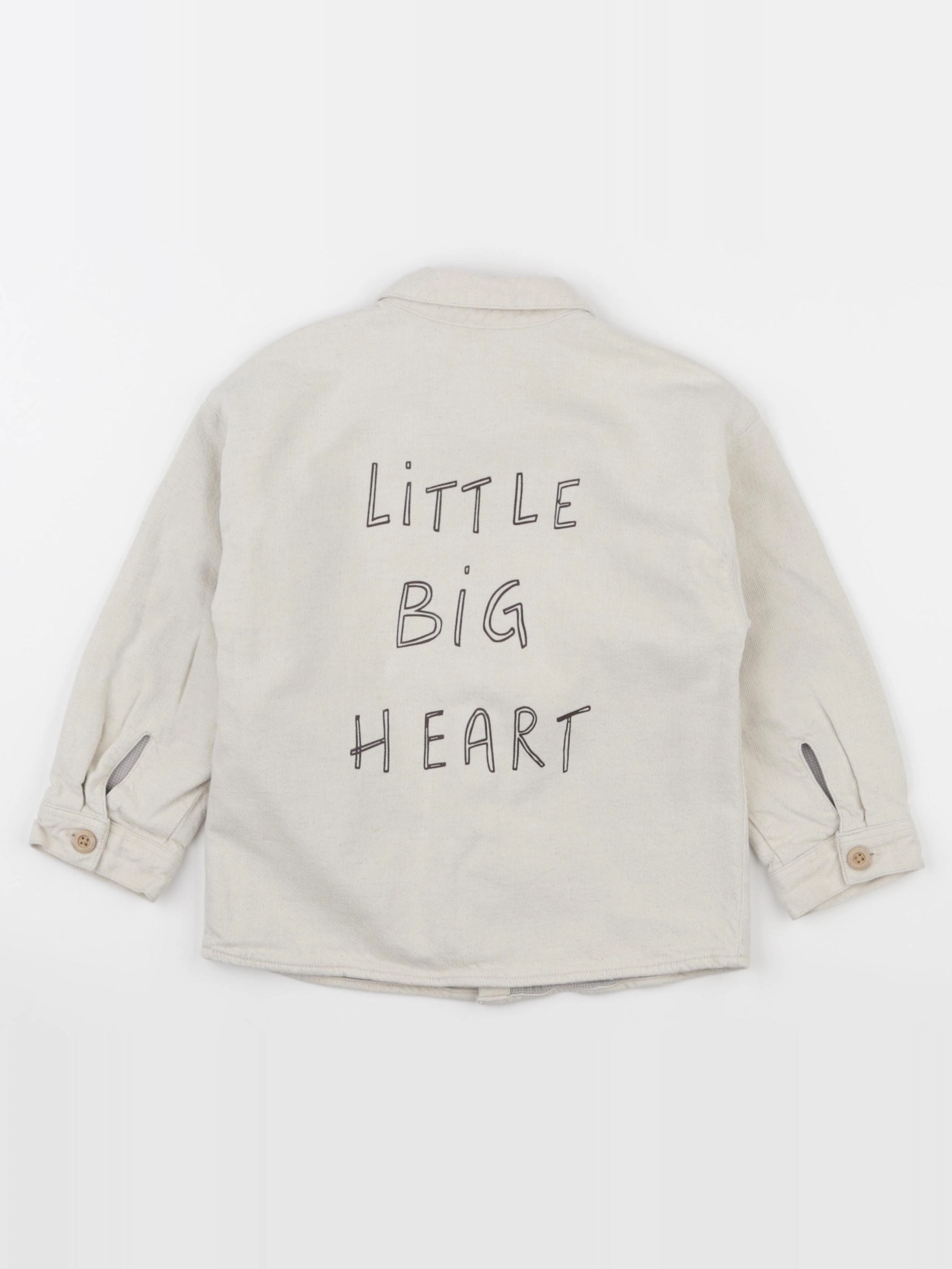 Zara - veste imprimé au dos beige - 3/4 ans