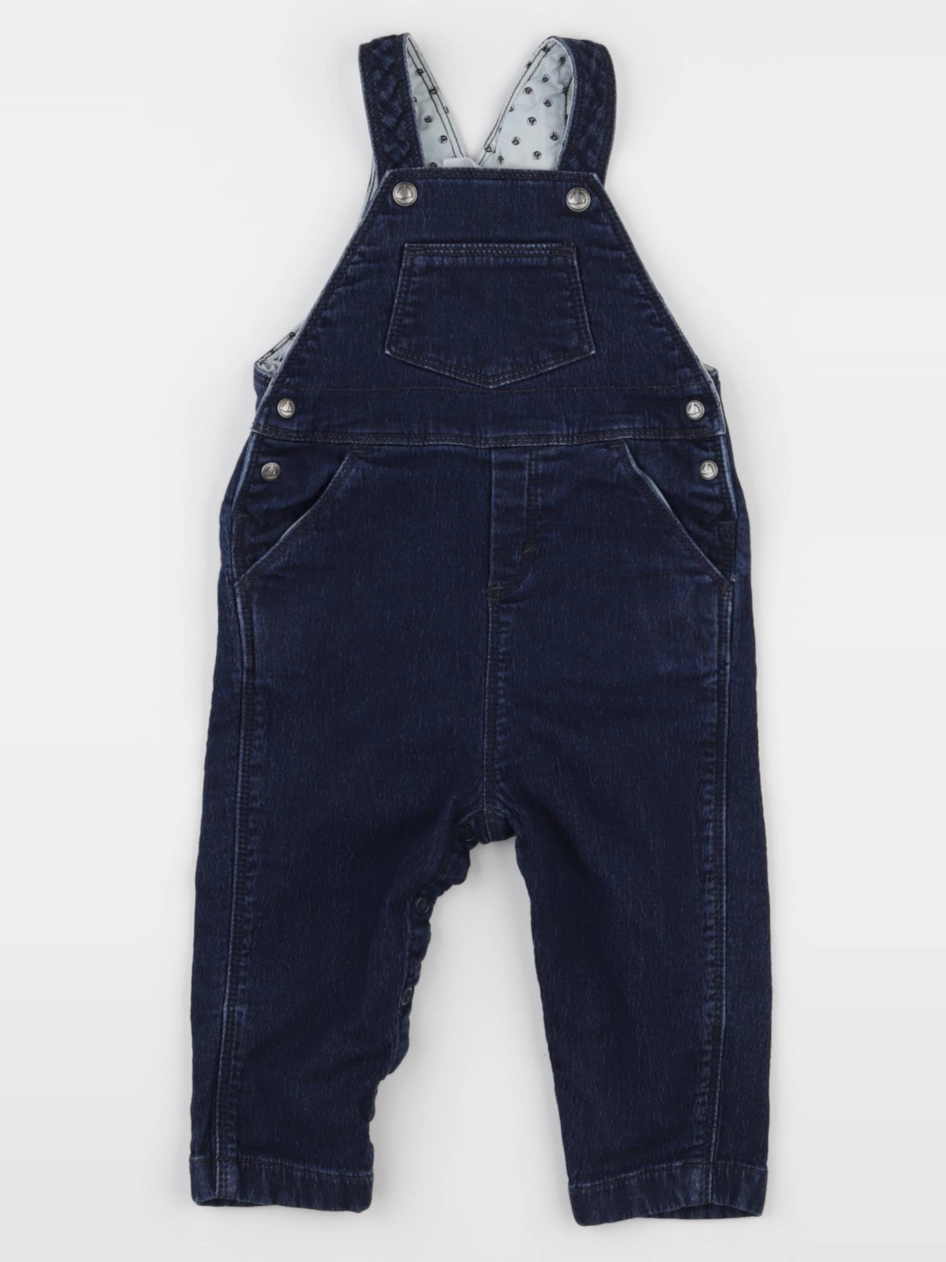 Petit Bateau - salopette bleu - 12 mois