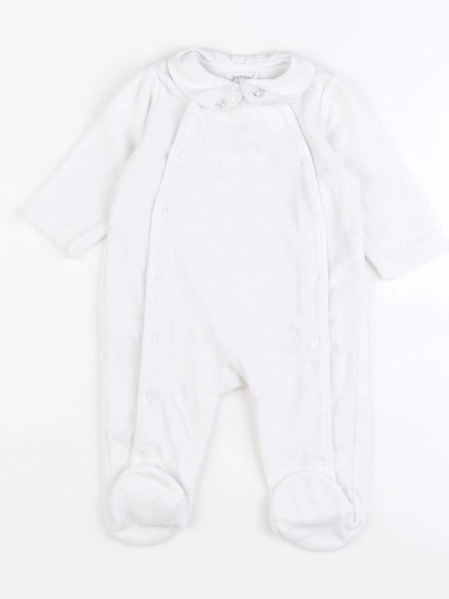 Boutchou - pyjama velours blanc - 3 mois