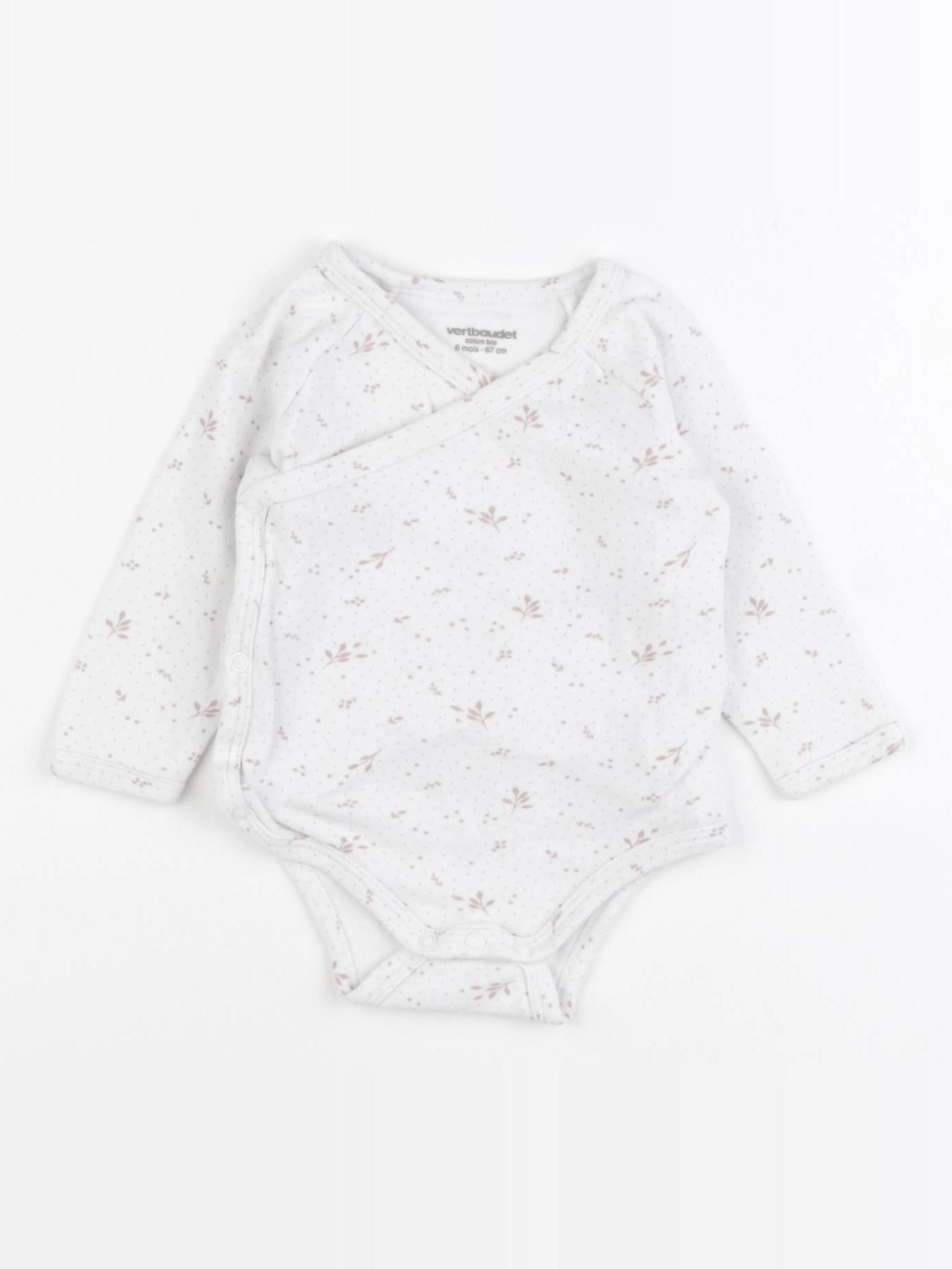 Vertbaudet - body rose - 6 mois