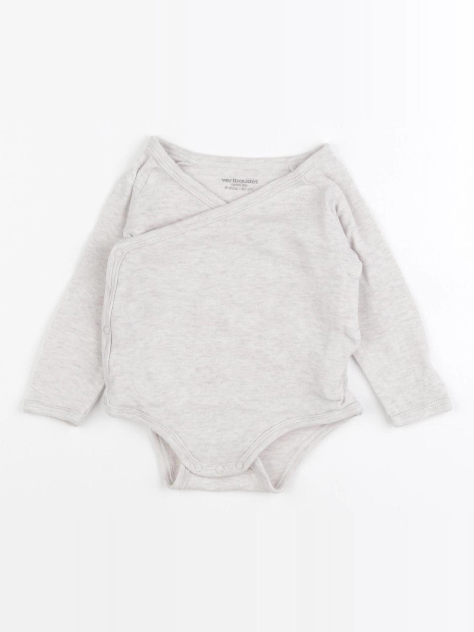 Vertbaudet - body beige - 6 mois