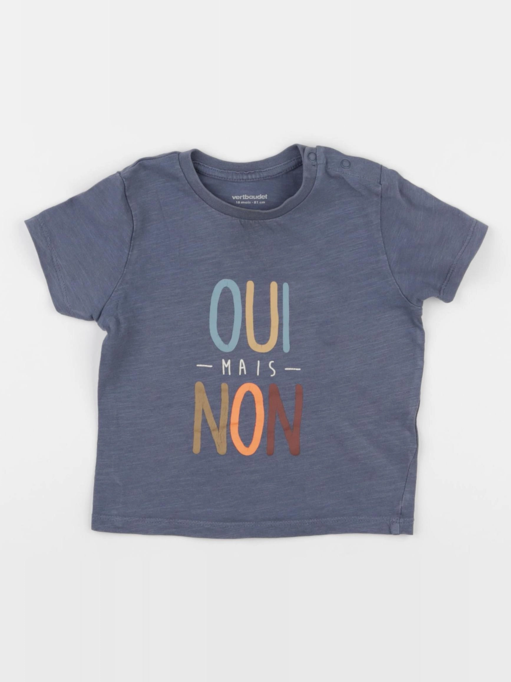 Vertbaudet - tee-shirt bleu - 18 mois