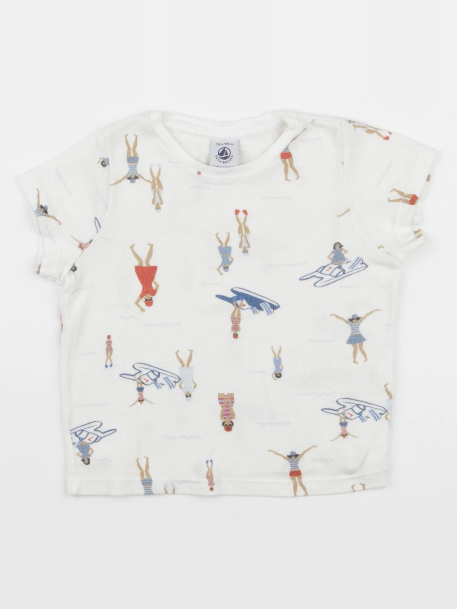 Petit Bateau - tee-shirt blanc - 3 ans