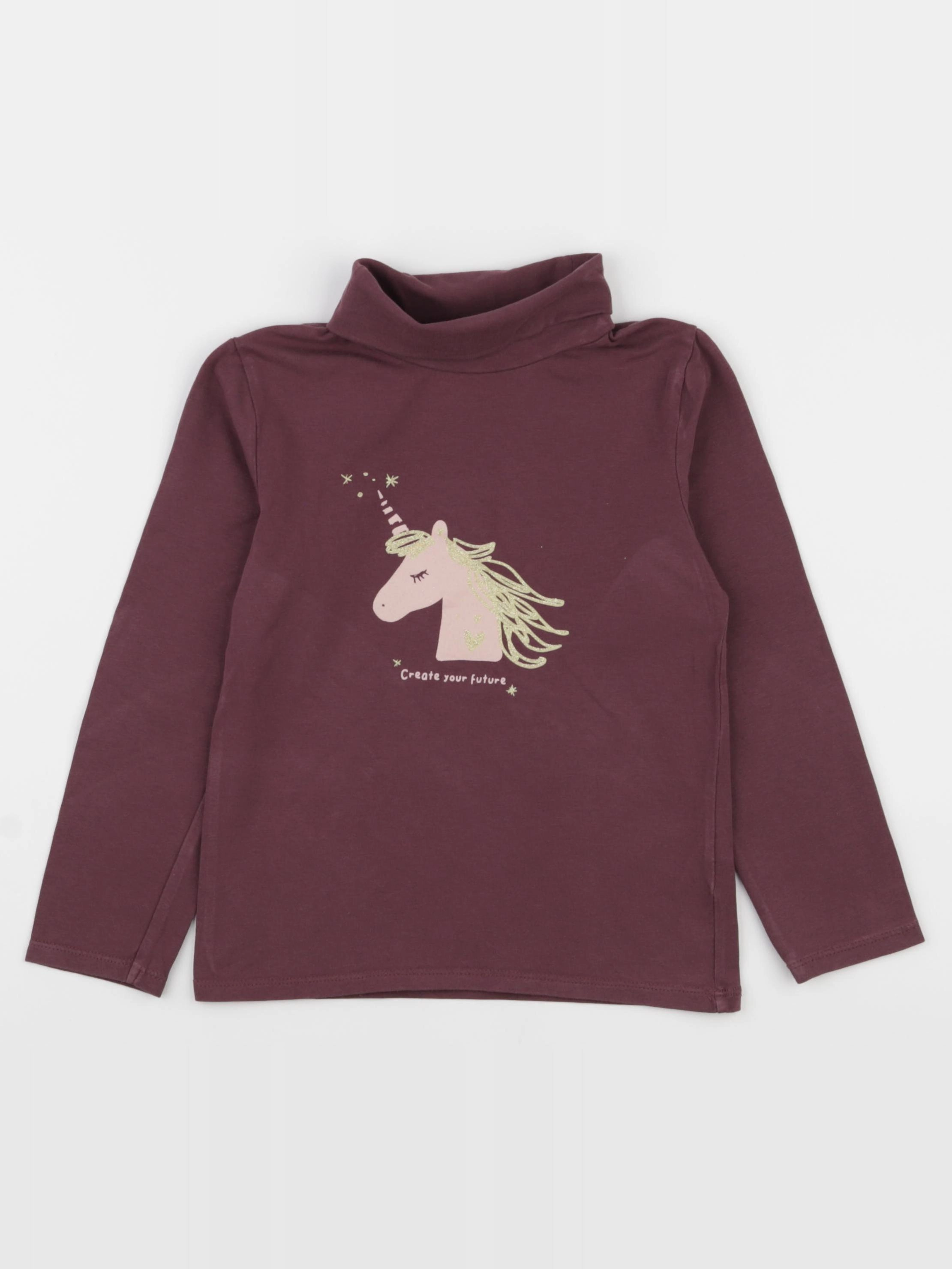 Vertbaudet - sous-pull violet - 6 ans