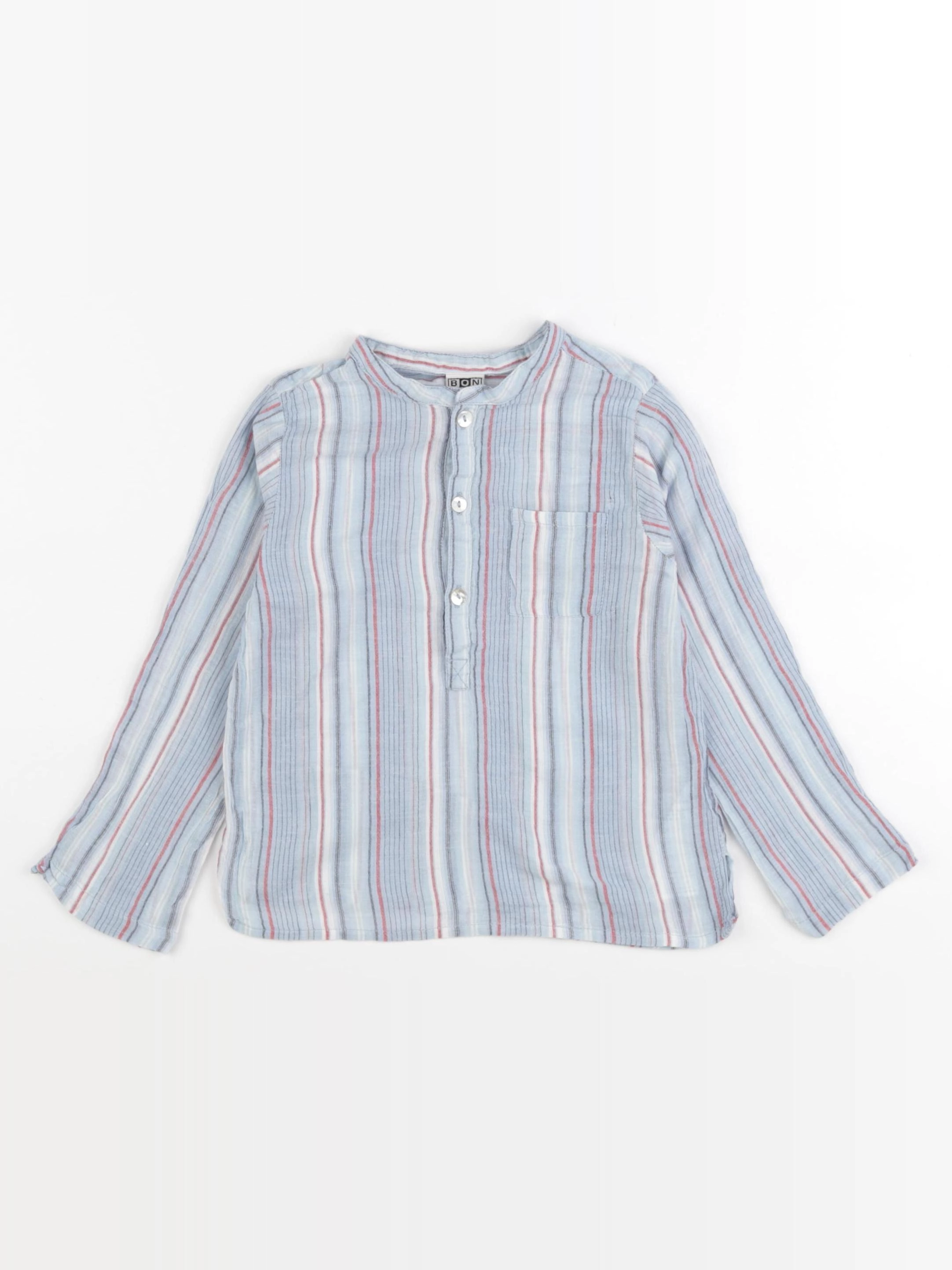 Bonton - chemise bleu - 4 ans