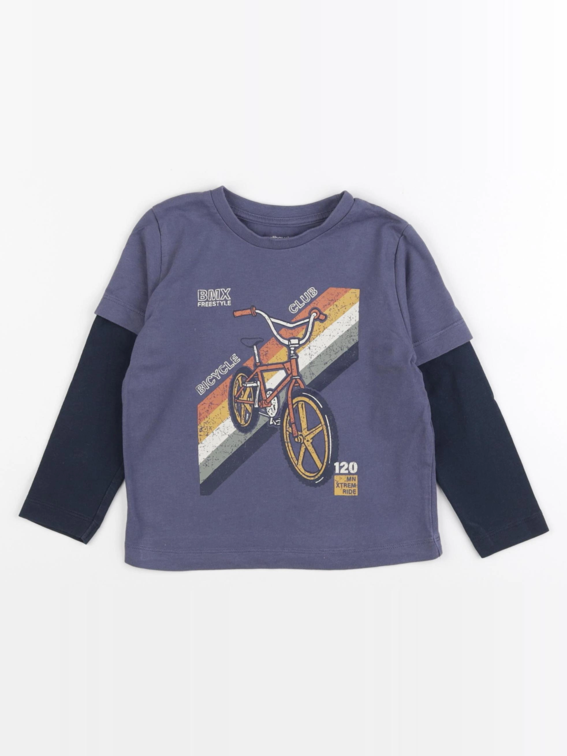 Vertbaudet - tee-shirt bleu - 3 ans