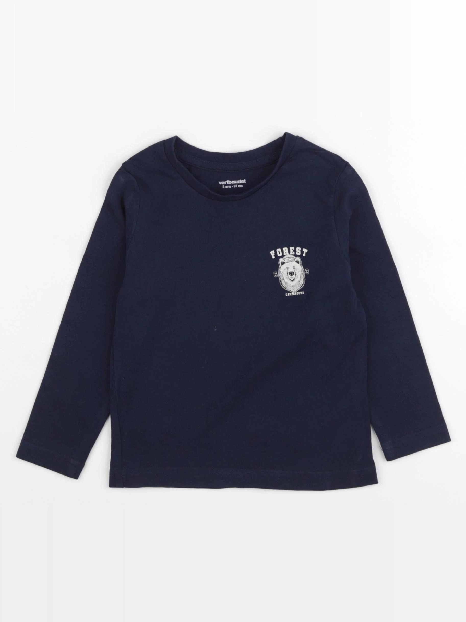 Vertbaudet - tee-shirt bleu - 3 ans