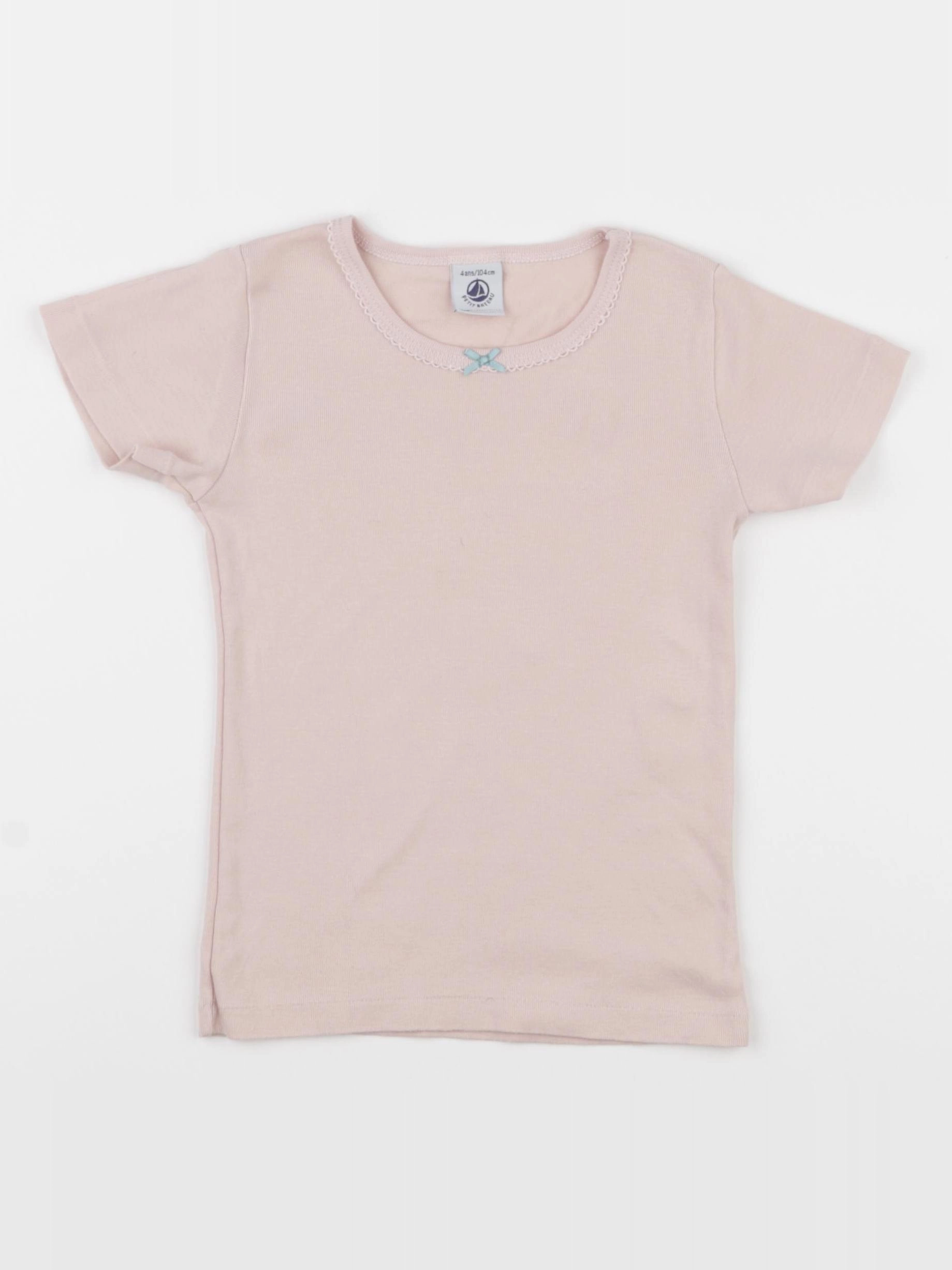 Petit Bateau - maillot de corps rose - 4 ans