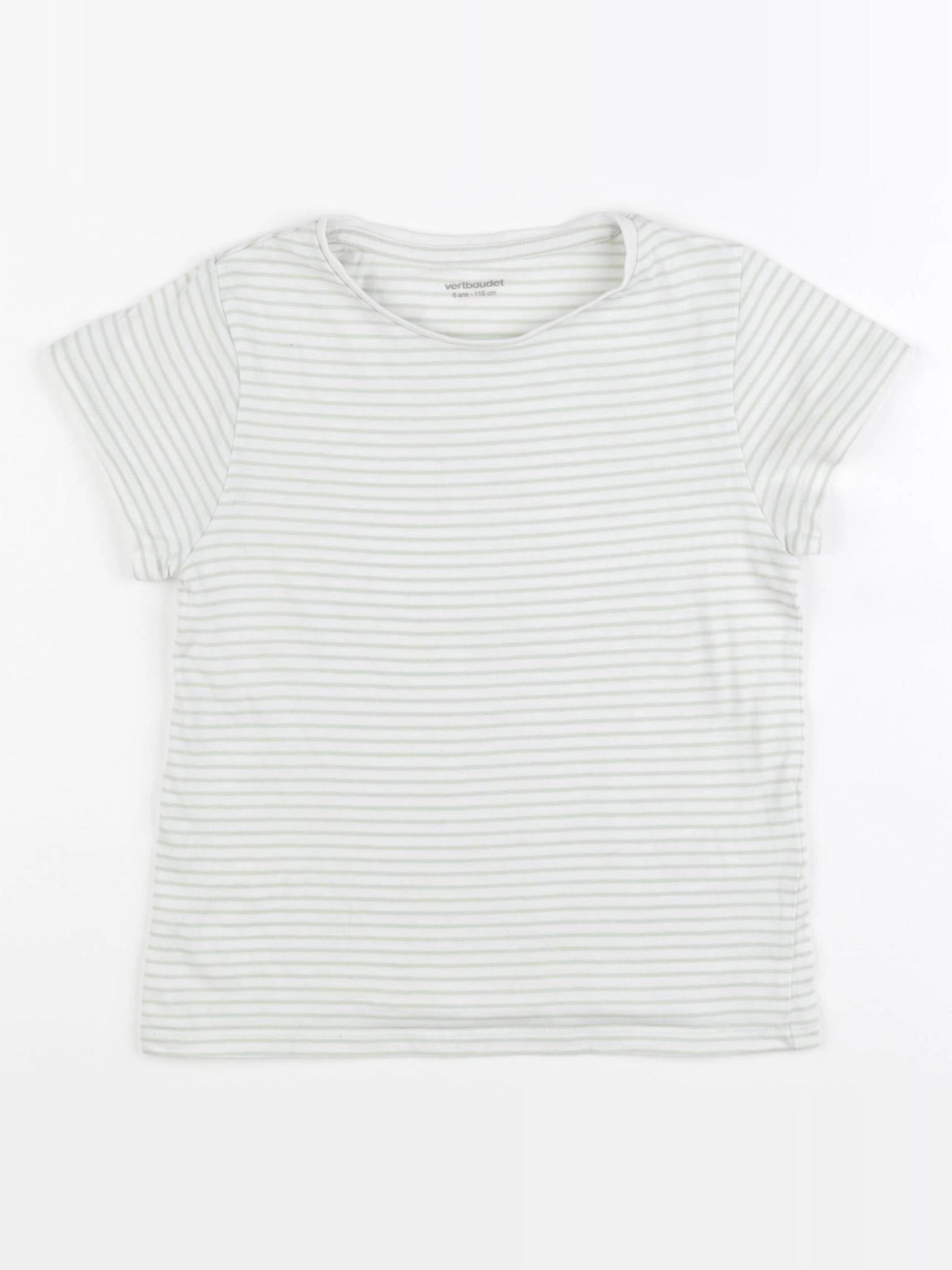 Vertbaudet - tee-shirt vert - 6 ans