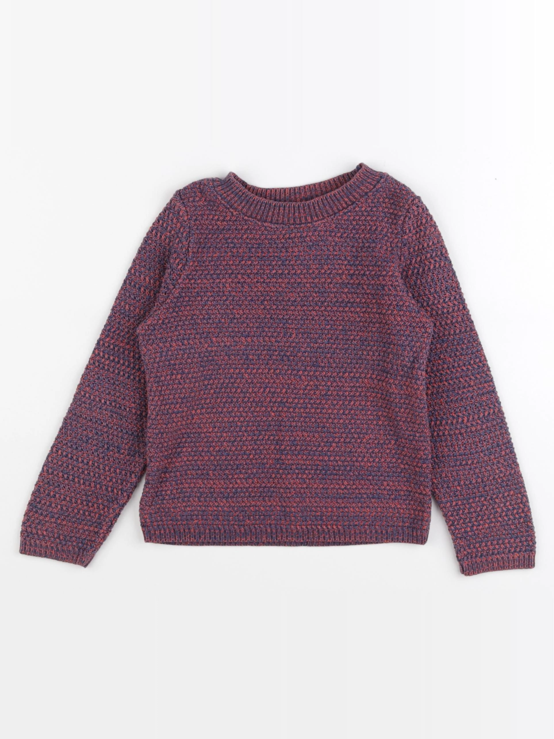 Little Cigogne - pull bleu, rouge - 2 ans