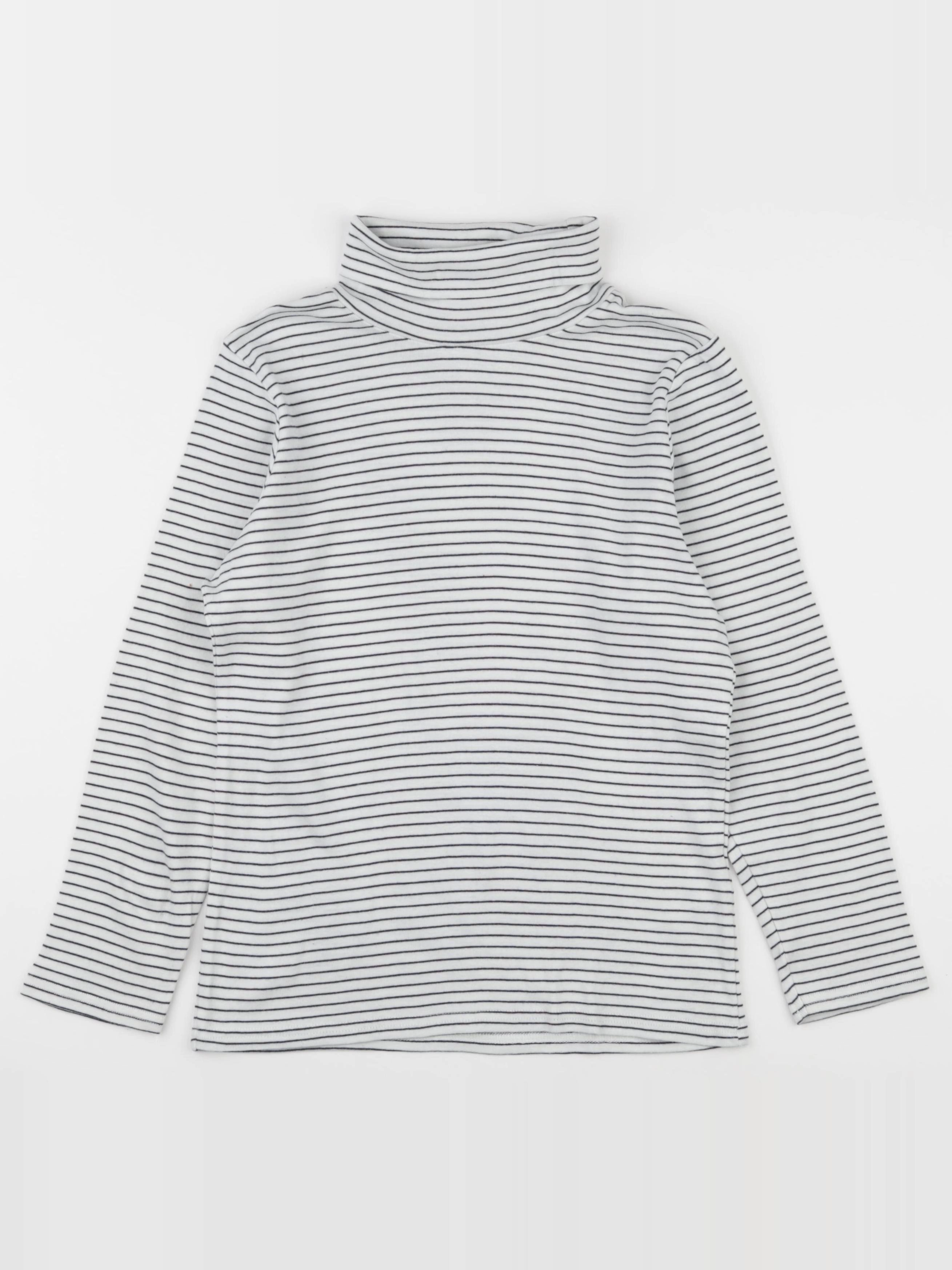 Vertbaudet - sous-pull bleu, blanc - 12 ans