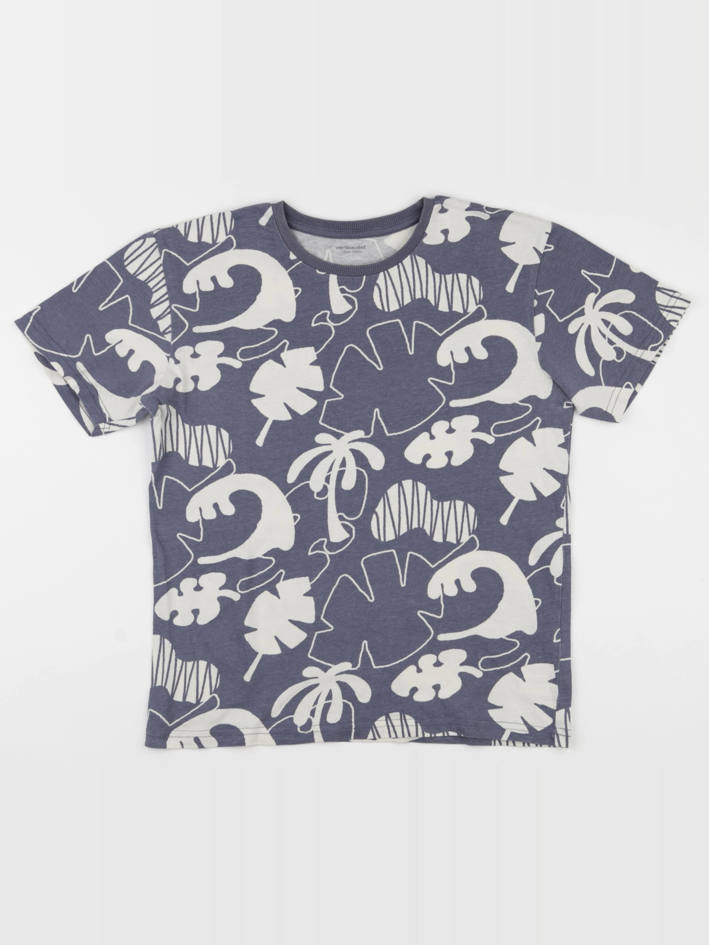 Vertbaudet - tee-shirt bleu, blanc - 12 ans
