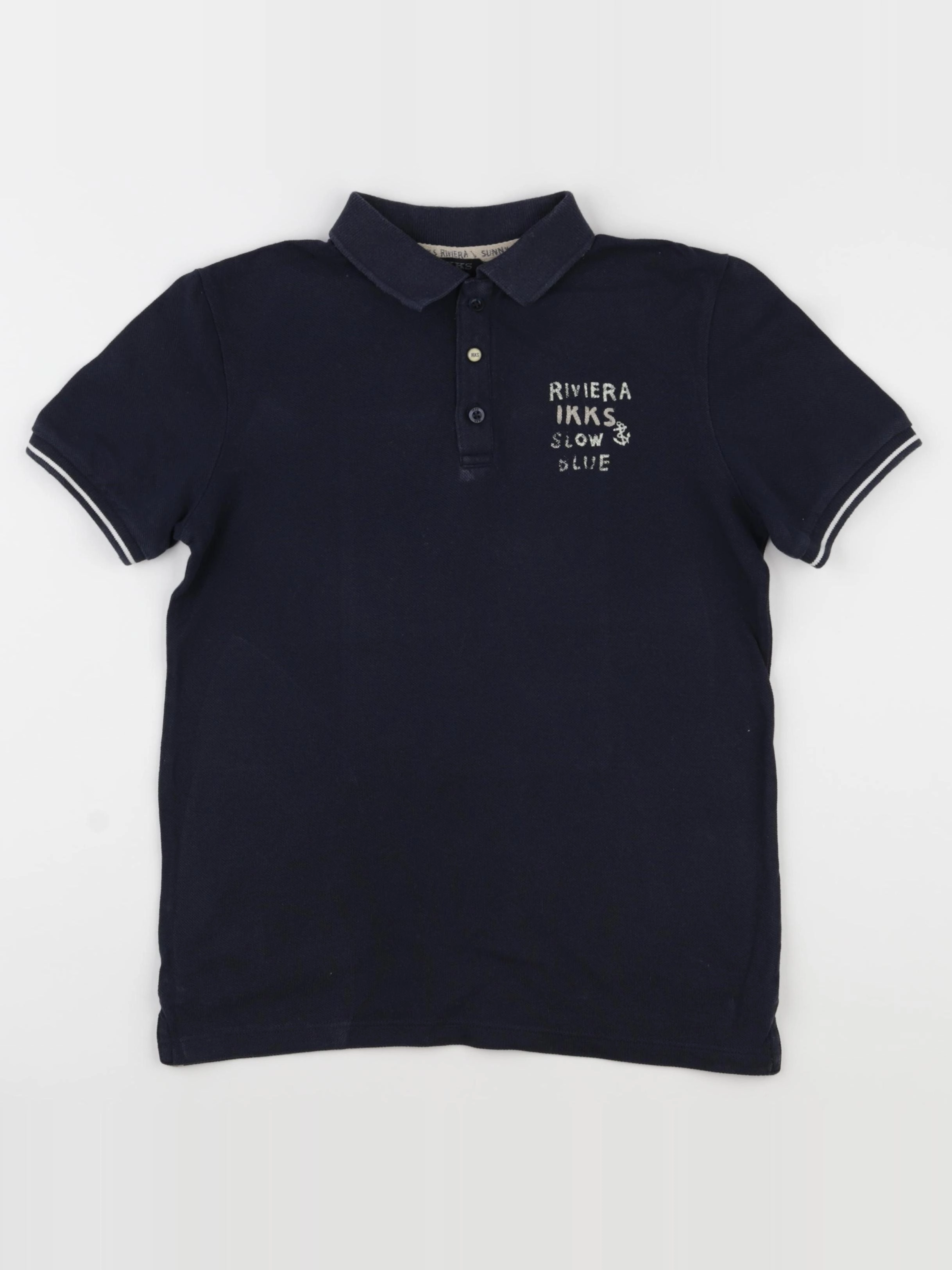 IKKS - polo imprimé au dos bleu - 10 ans