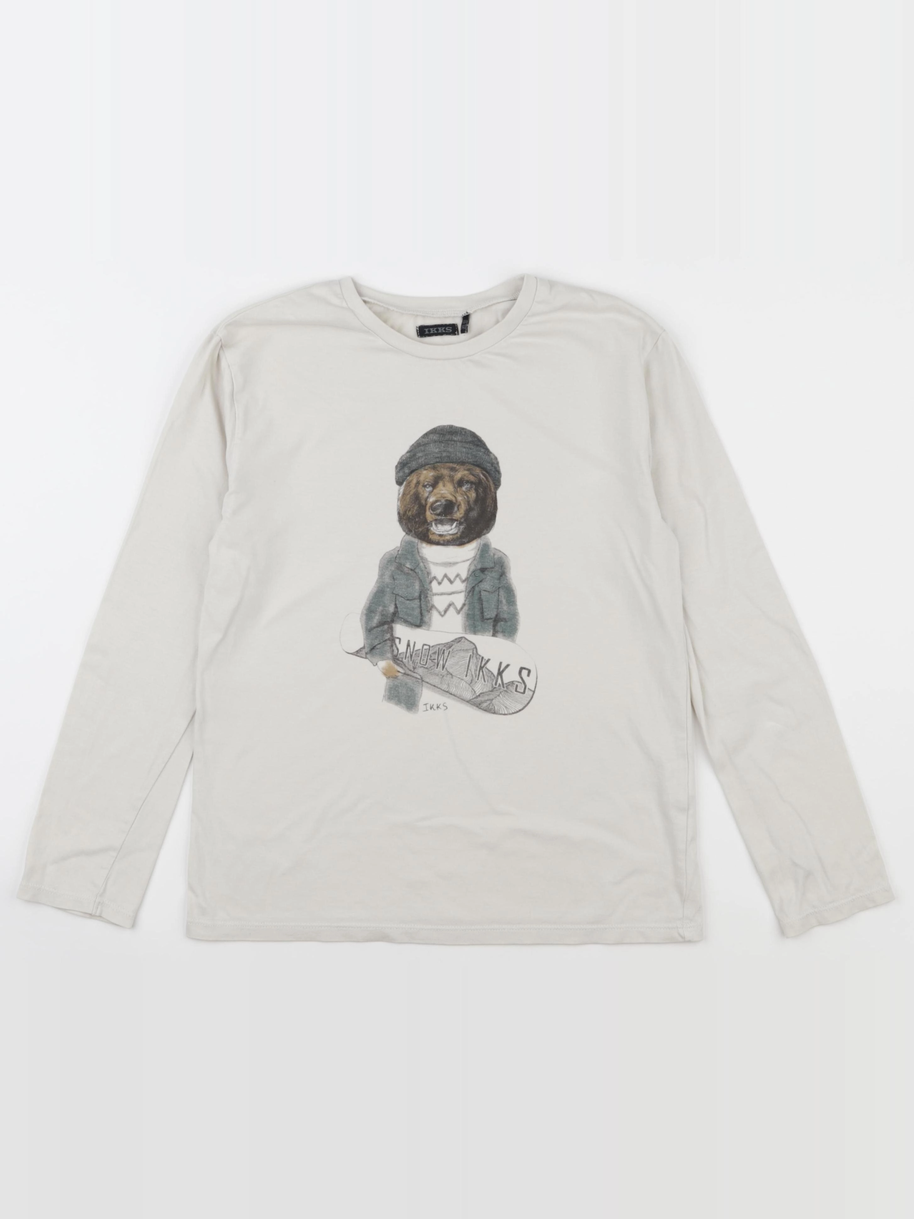 IKKS - tee-shirt beige - 10 ans