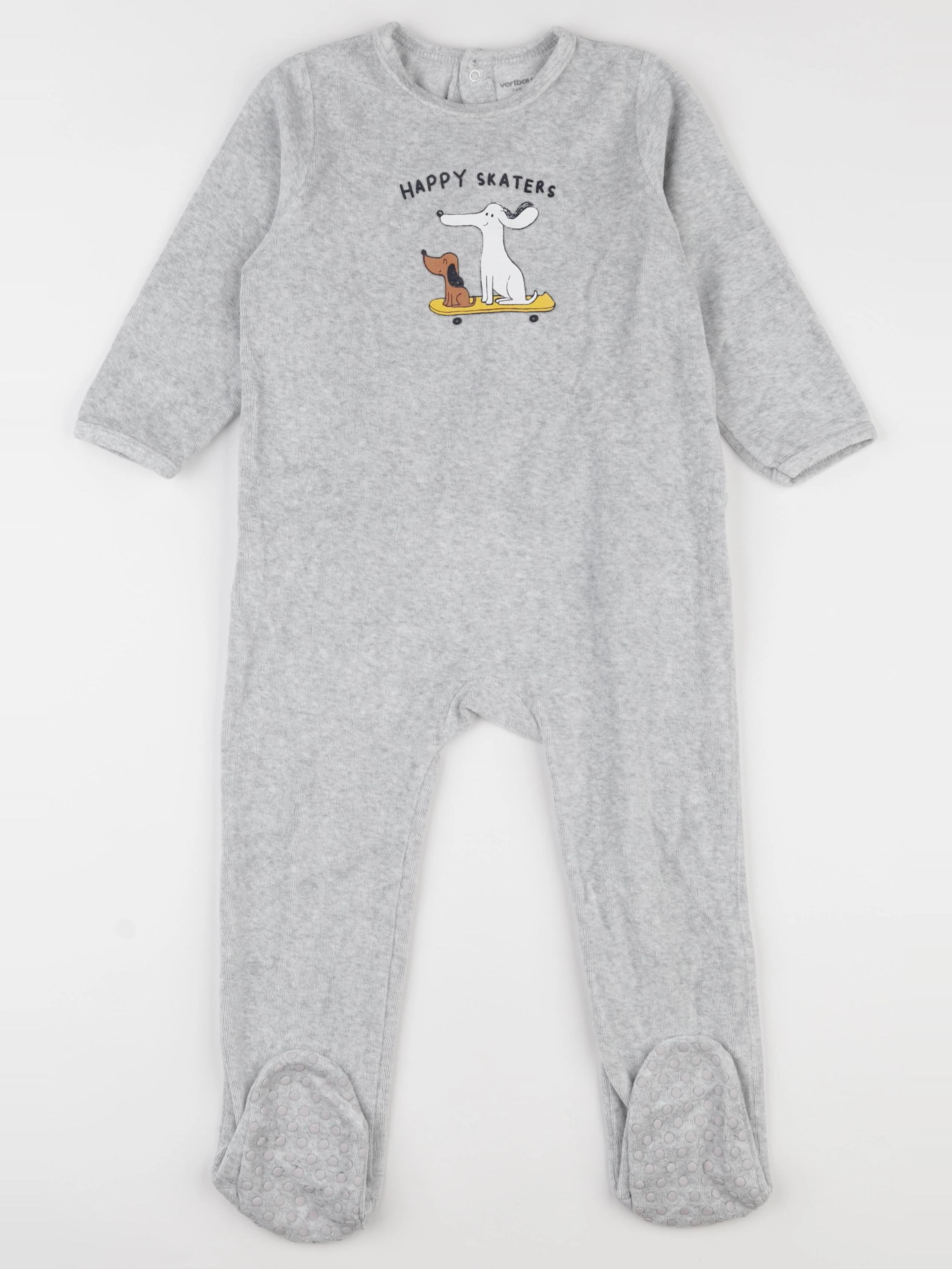 Vertbaudet - pyjama velours gris - 3 ans