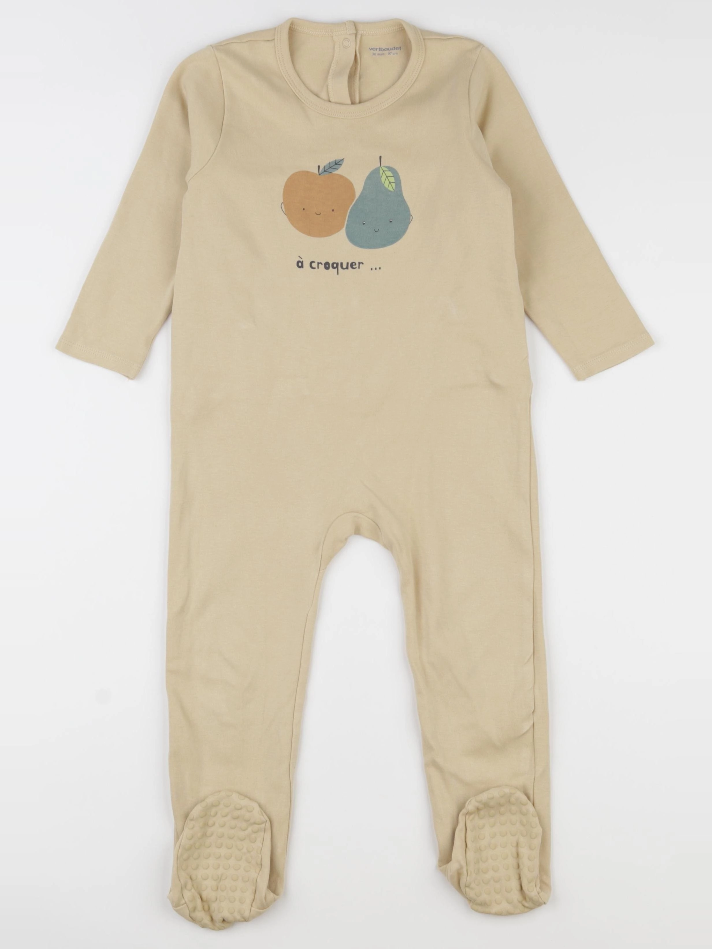 Vertbaudet - pyjama coton marron - 36 mois