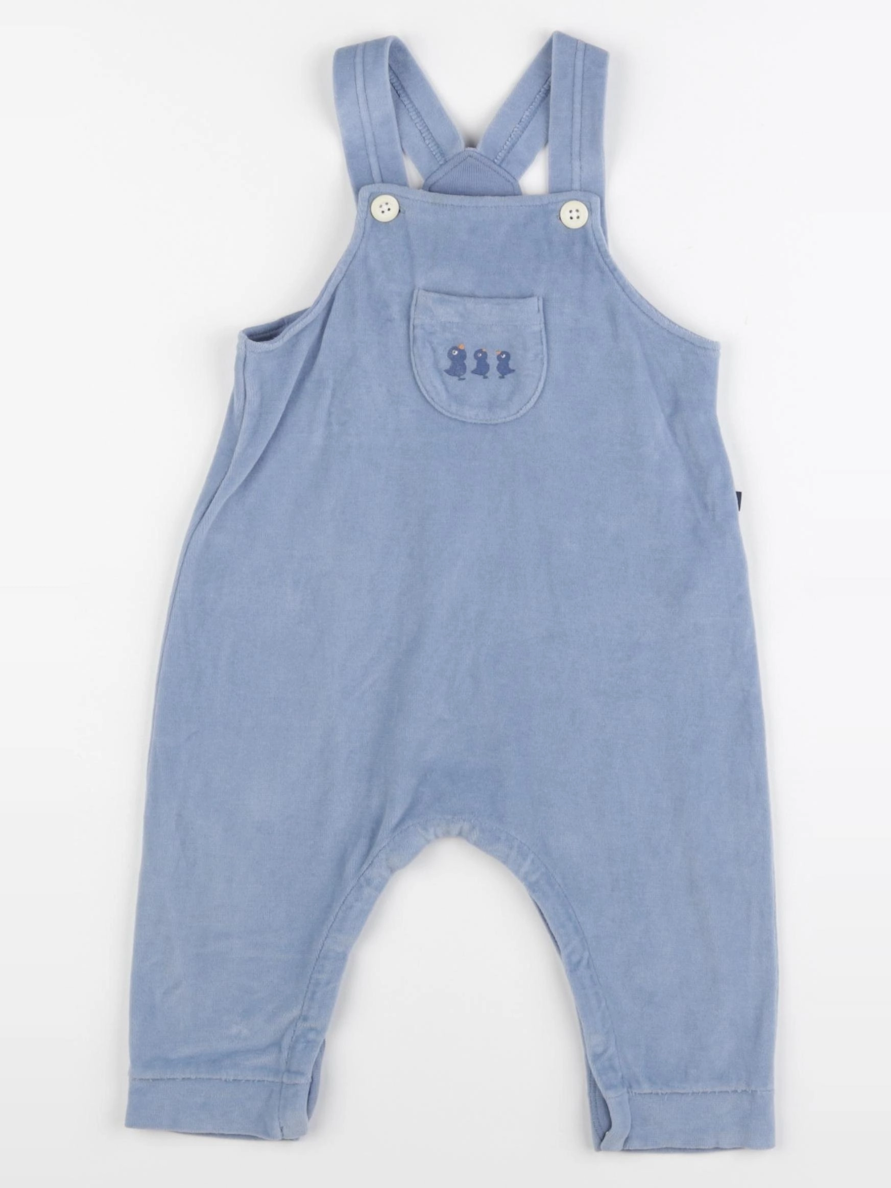 Petit Bateau - combinaison bleu - 12 mois