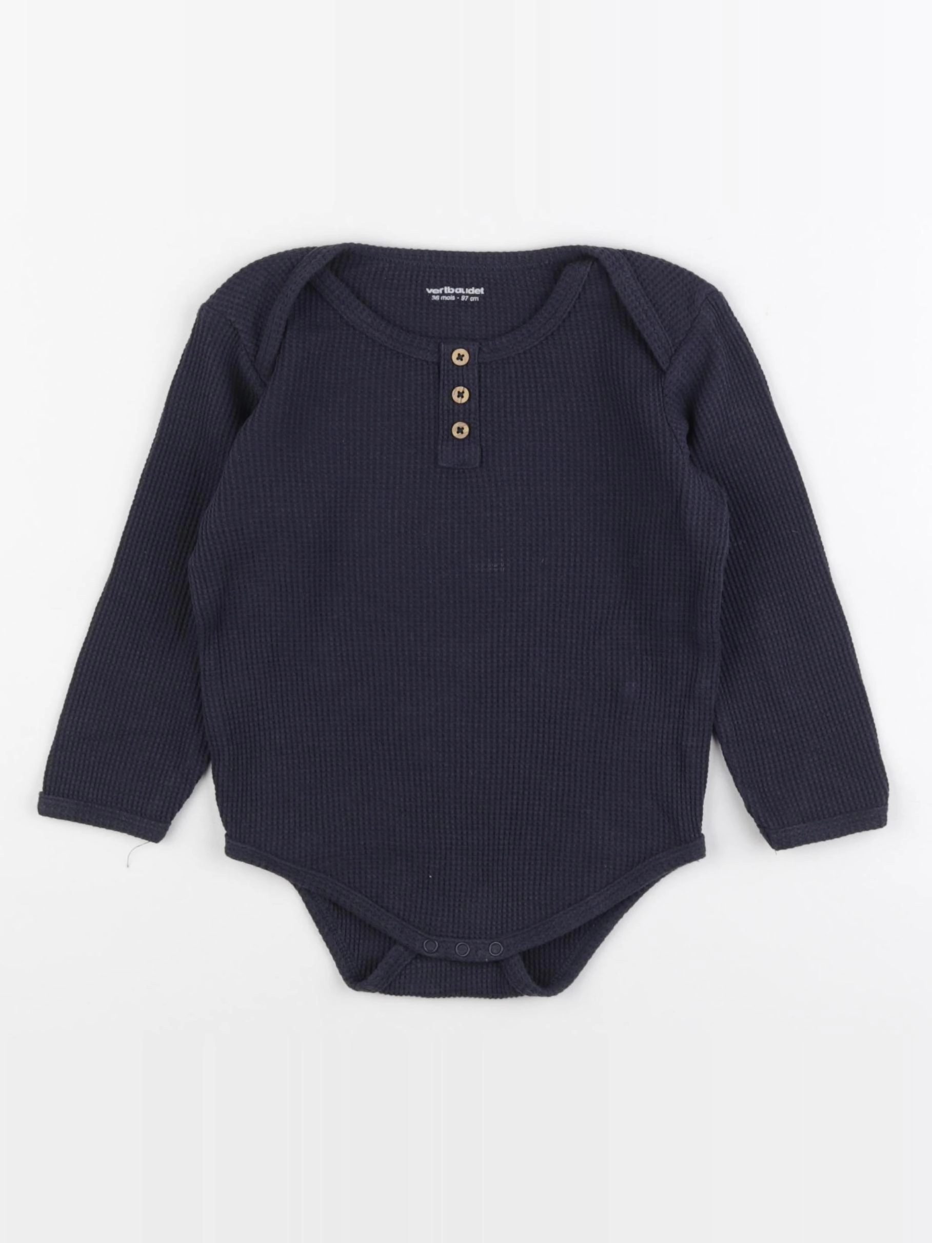 Vertbaudet - body tee-shirt bleu - 36 mois