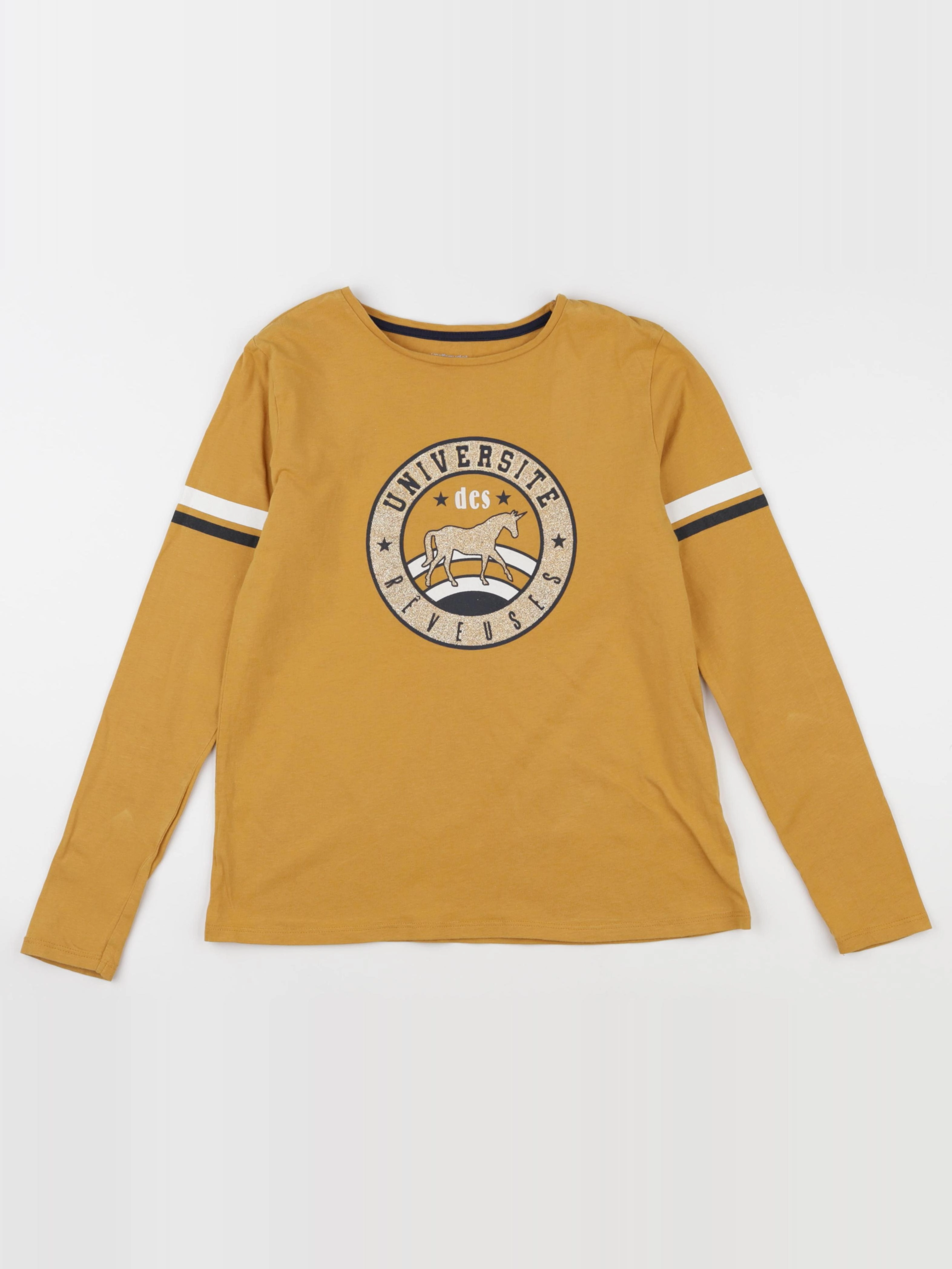 Vertbaudet - tee-shirt or, jaune - 12 ans