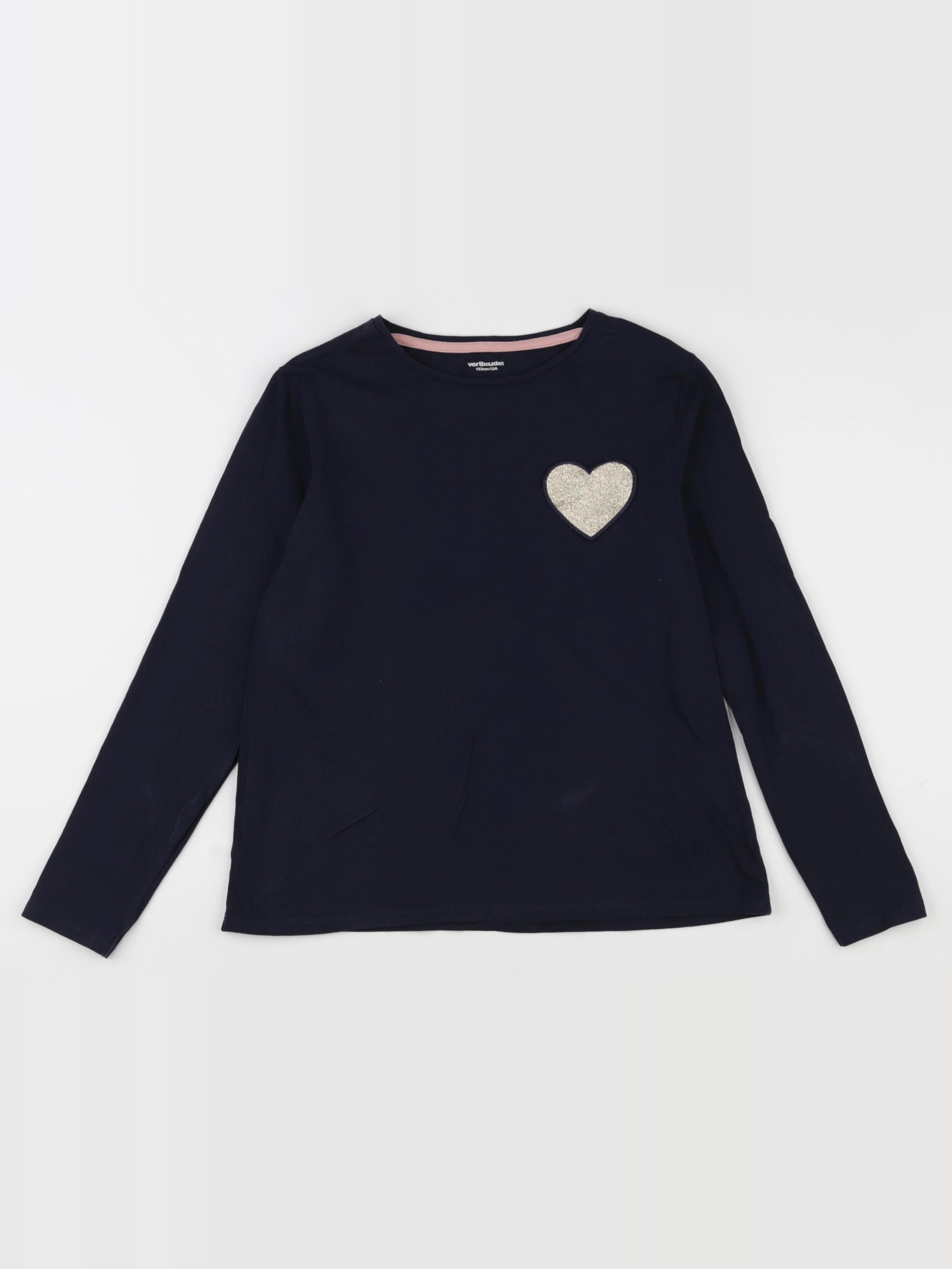 Vertbaudet - tee-shirt or, bleu - 12 ans