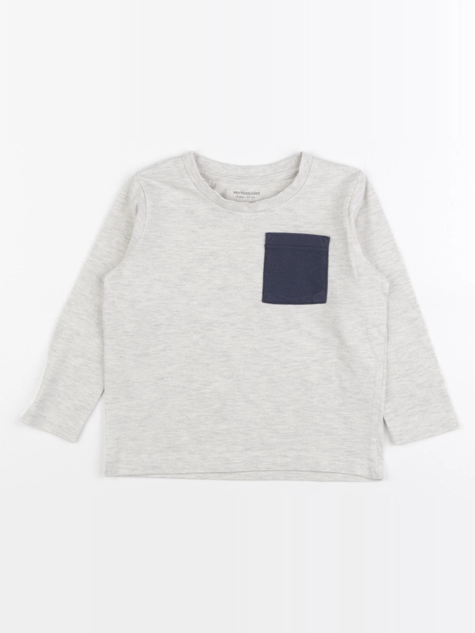 Vertbaudet - tee-shirt gris - 3 ans