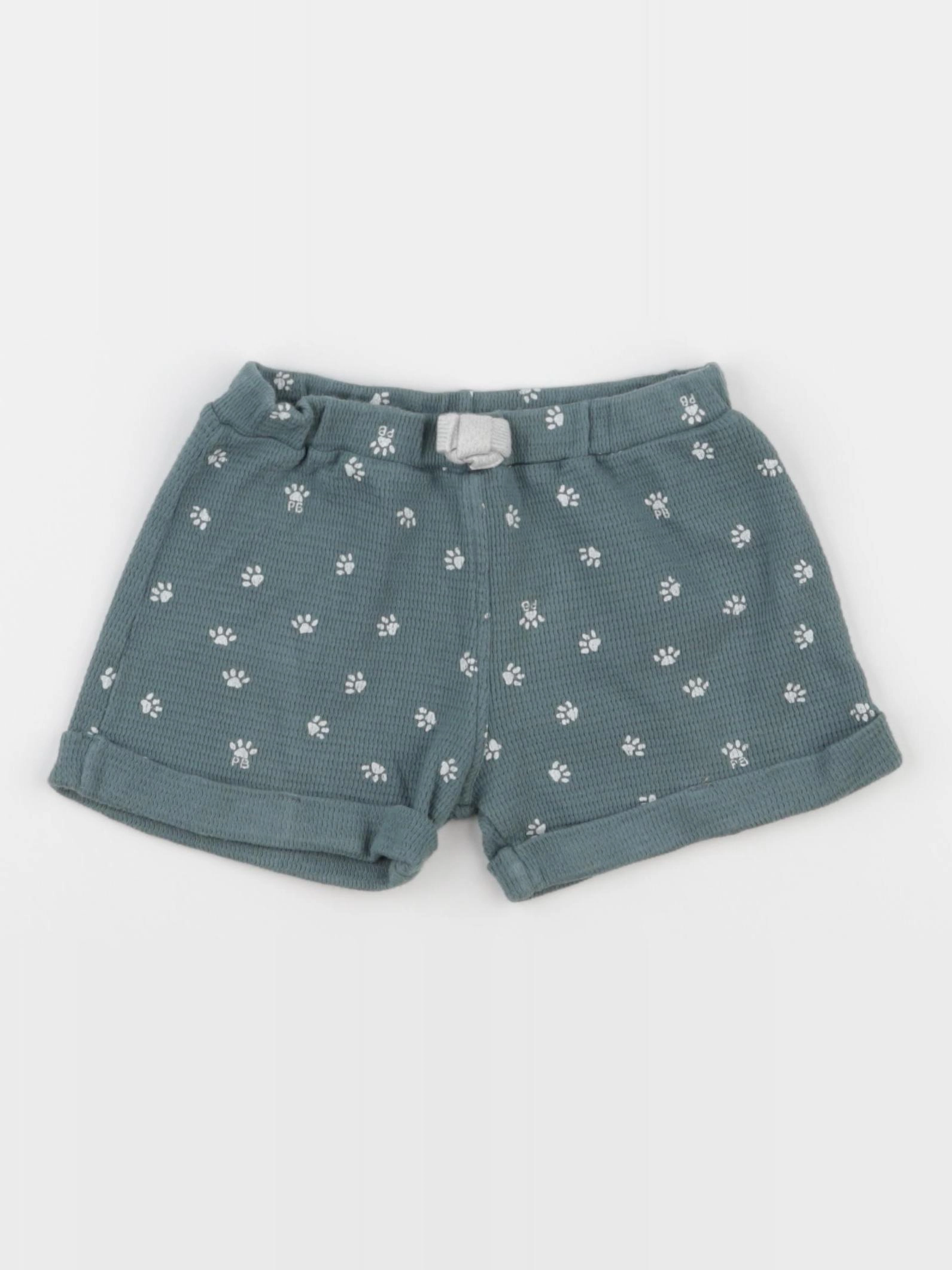 Petit Bateau - short vert, blanc - 36 mois