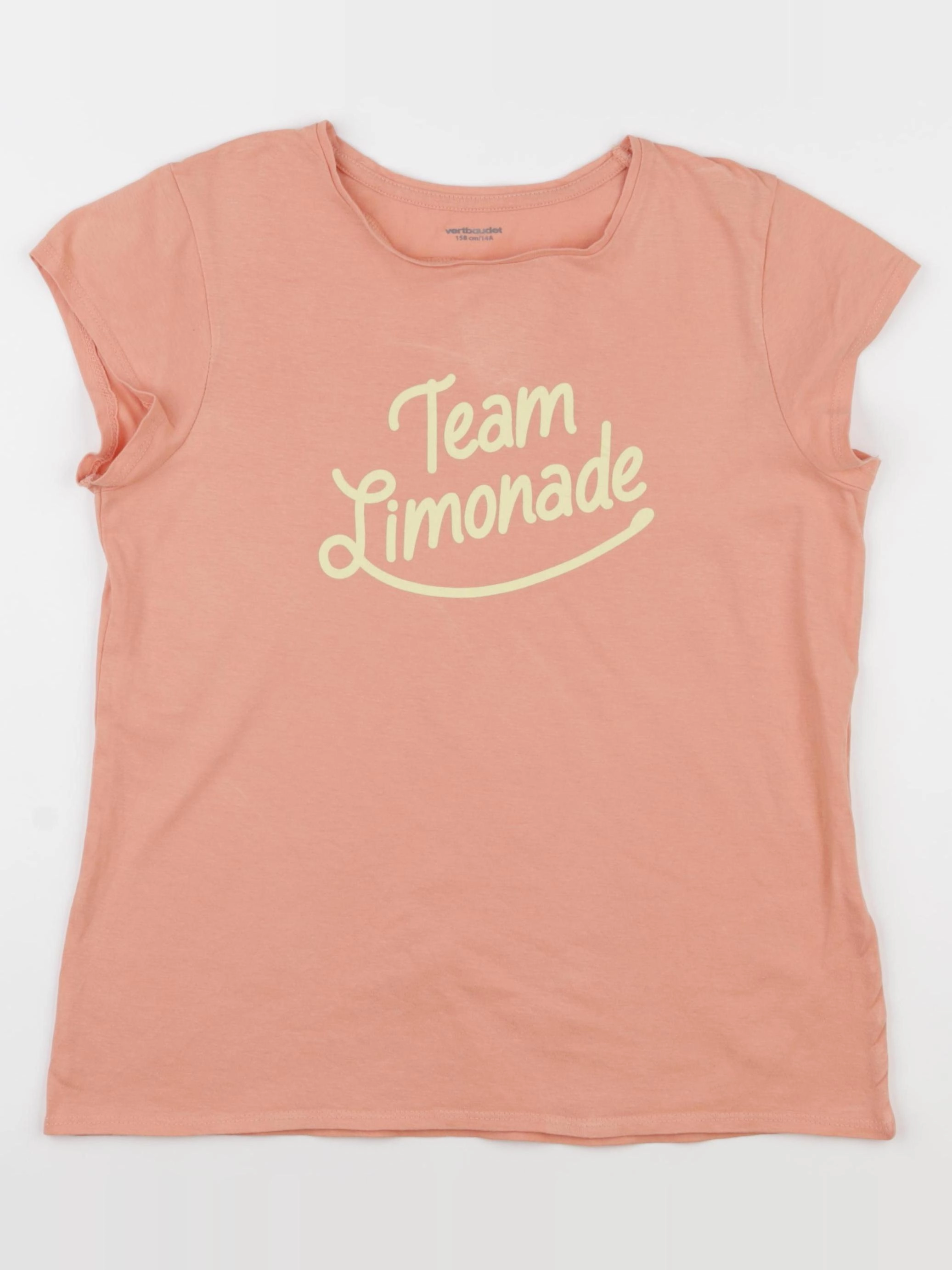 Vertbaudet - tee-shirt orange - 14 ans