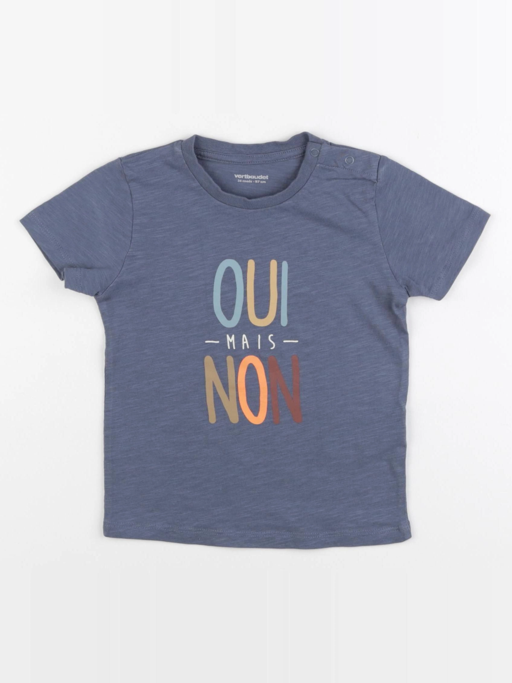 Vertbaudet - tee-shirt bleu - 36 mois