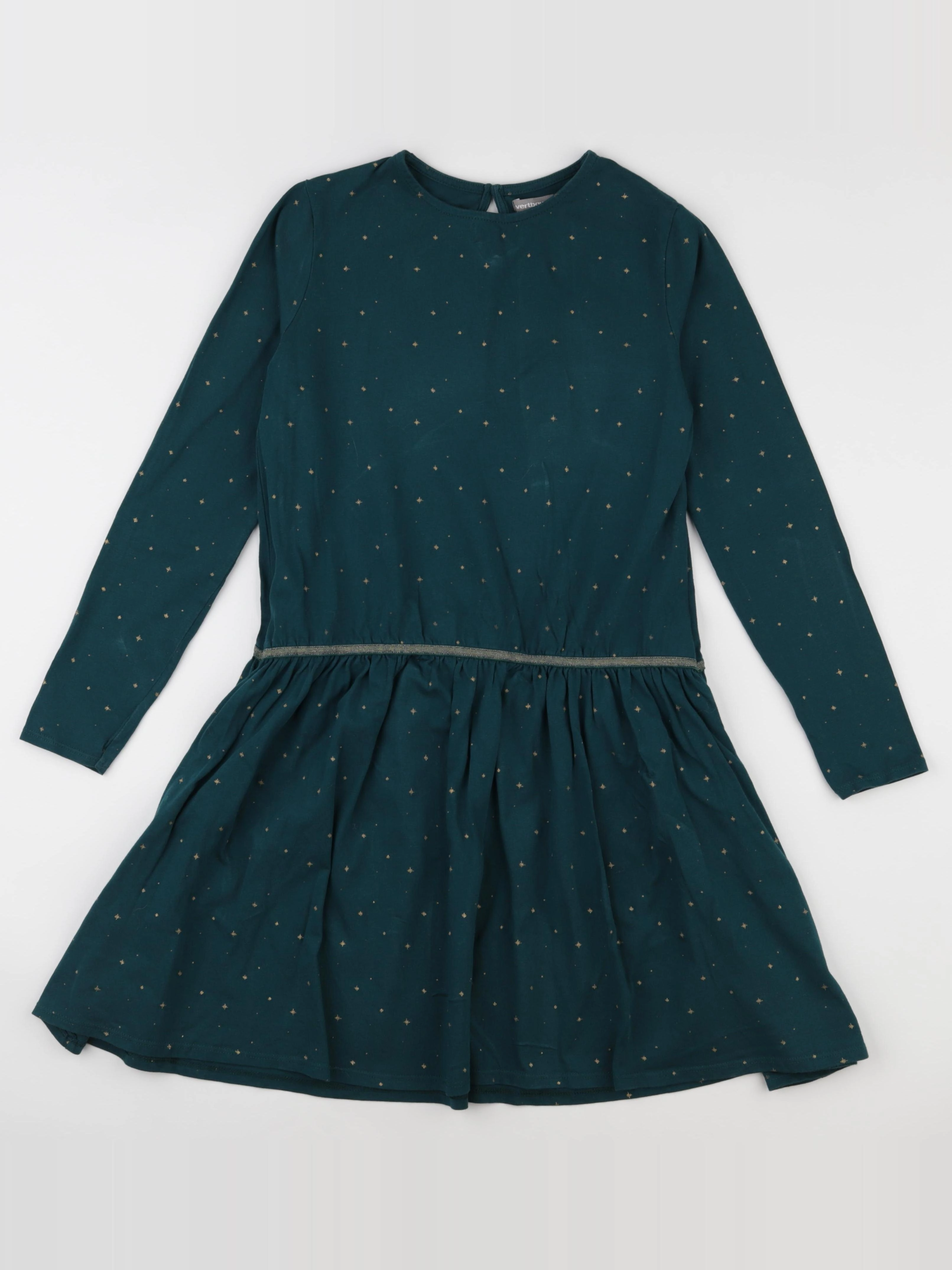 Vertbaudet - robe or, vert - 12 ans