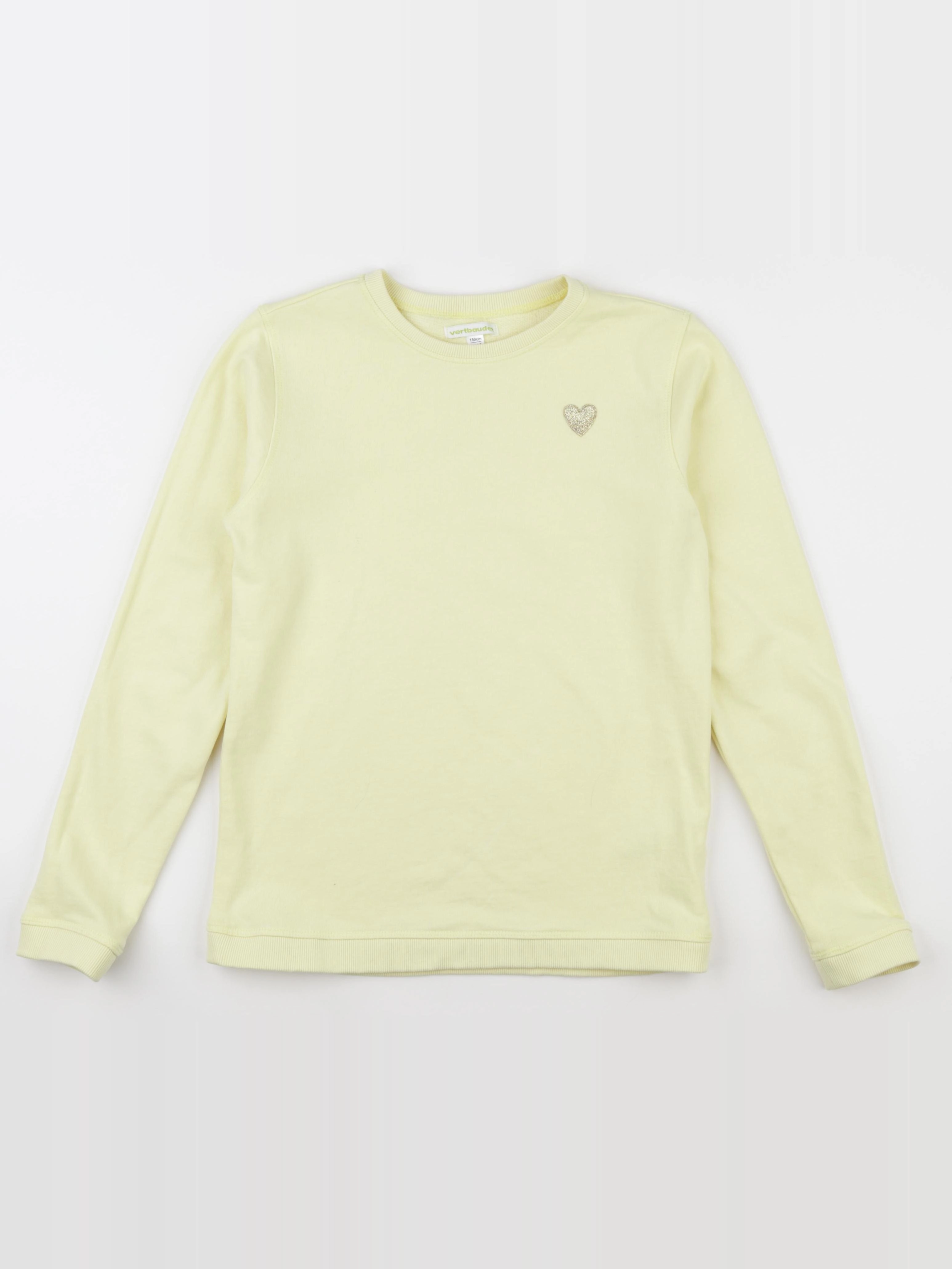 Vertbaudet - sweat jaune, or - 12 ans