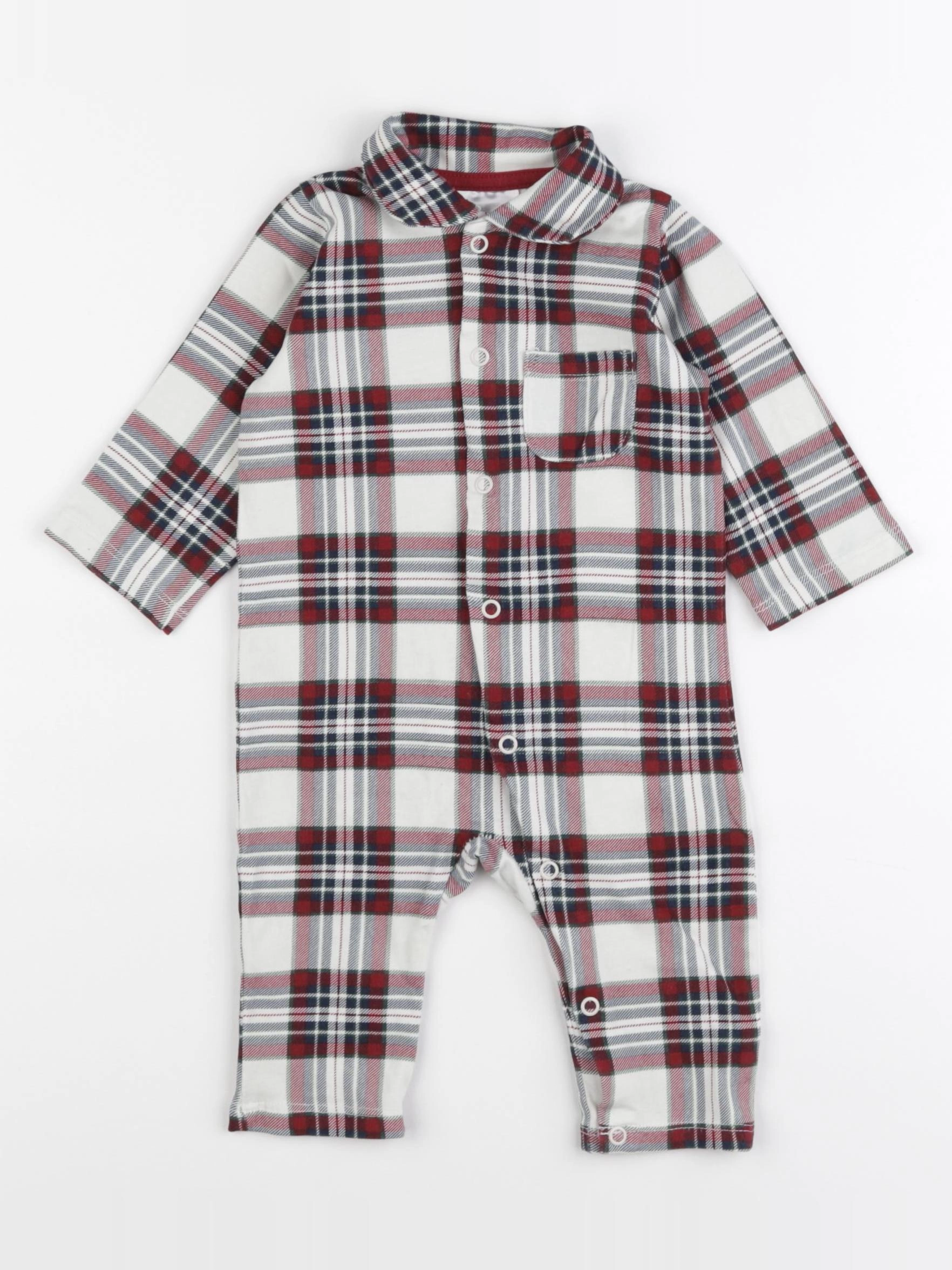 H&M - combinaison blanc, rouge - 4/6 mois
