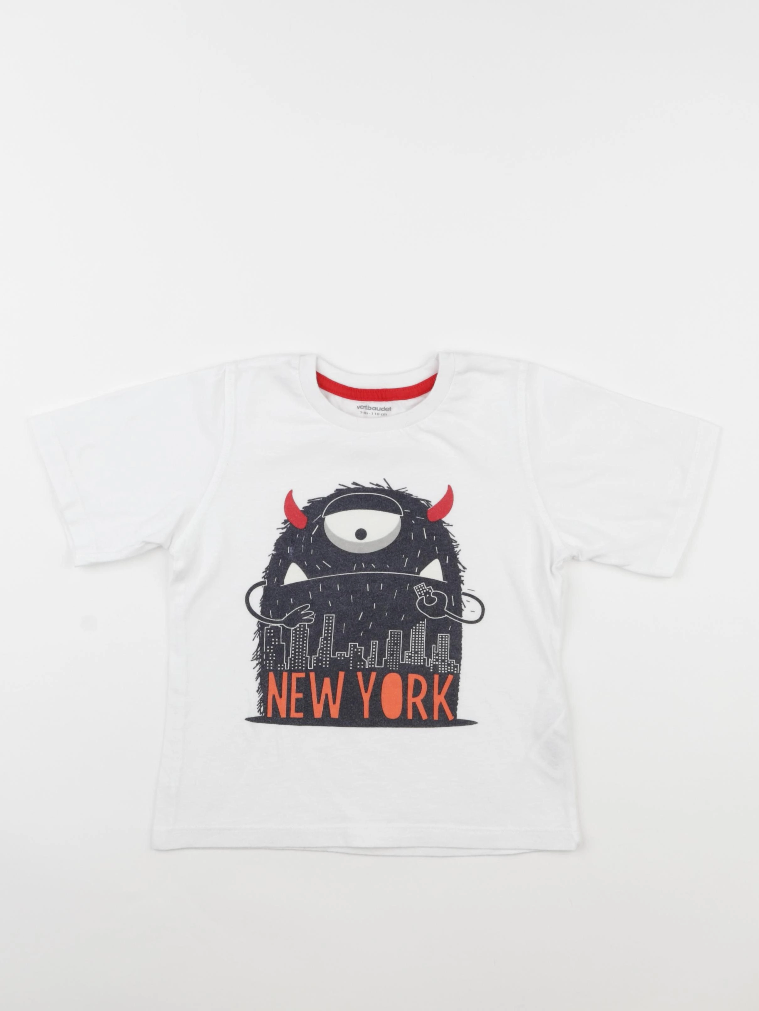 Vertbaudet - tee-shirt blanc - 5 ans