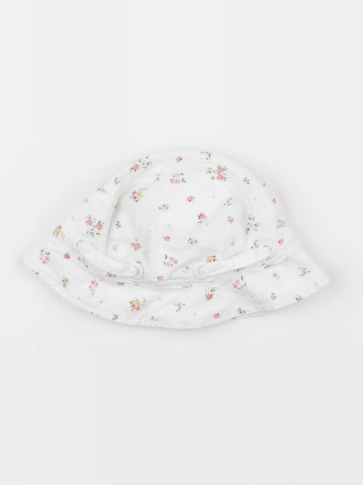 Vertbaudet - chapeau blanc, rose - 3/6 mois