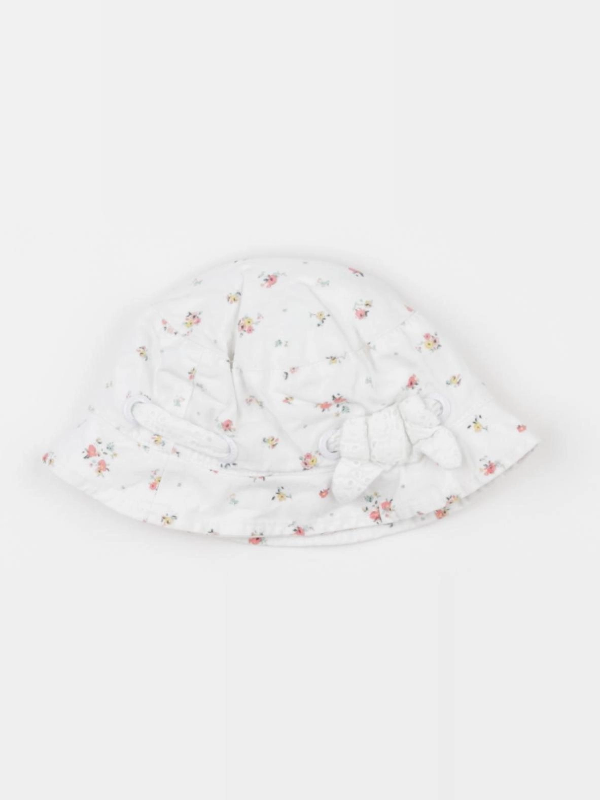 Vertbaudet - chapeau blanc, rose - 3/6 mois