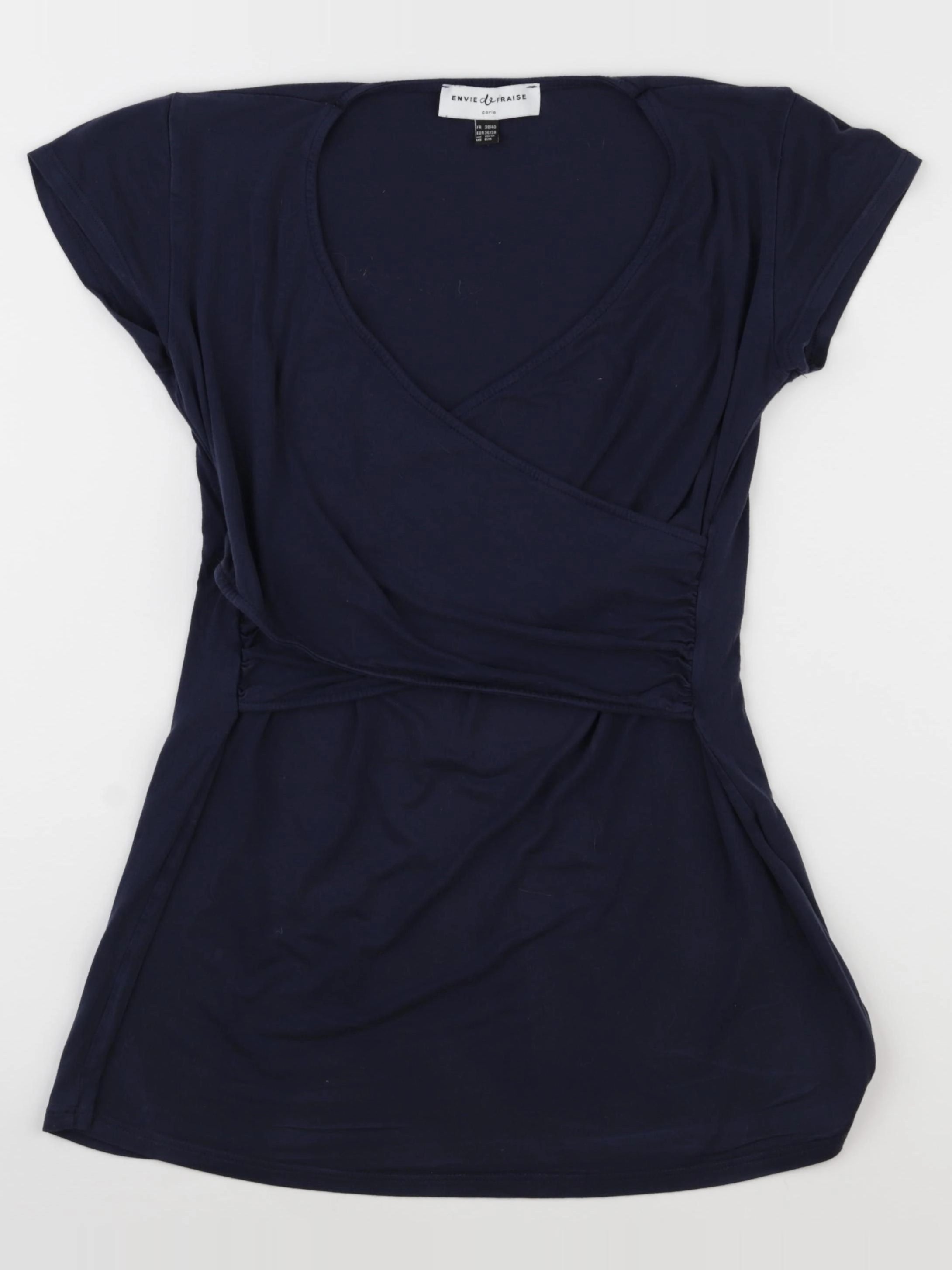 Envie de fraise - tee-shirt grossesse bleu - 38 à 40