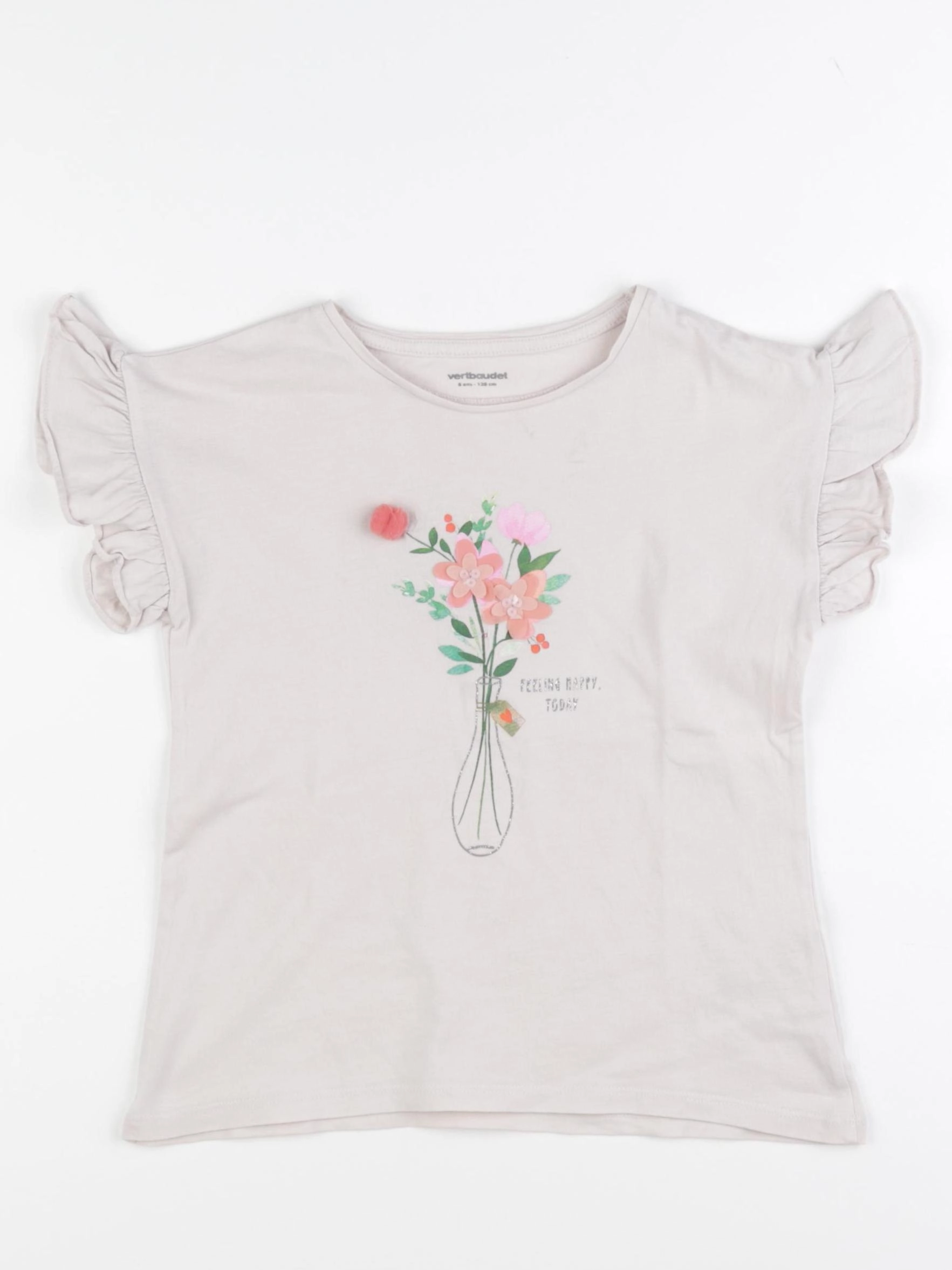 Vertbaudet - tee-shirt rose - 8 ans